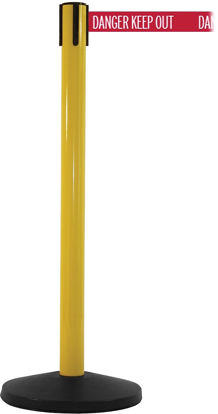 SafetyMaster 450 Yellow Retractable Belt Barrier with 8.5' Red/White DANGER Belt