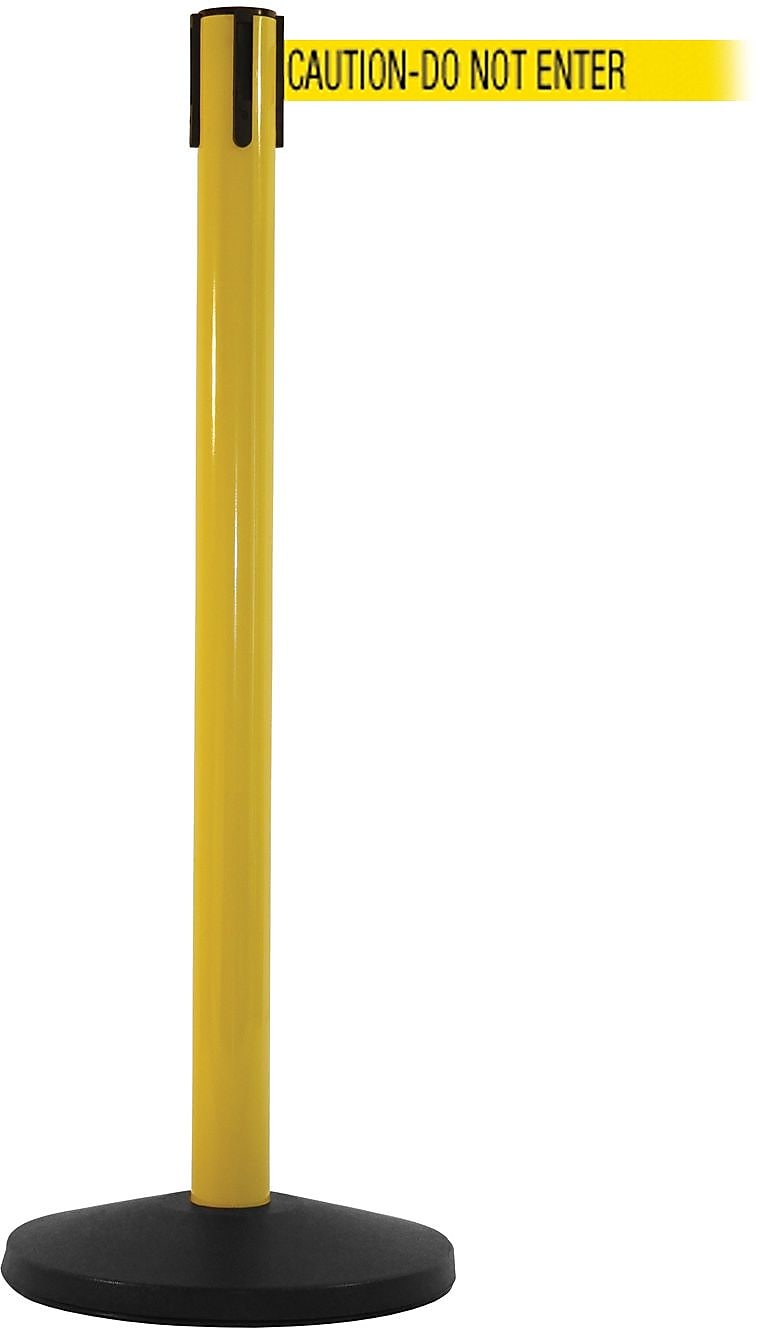 SafetyMaster 450 Yellow Retractable Belt Barrier with 8.5' Yellow/Black DO NOT ENTER Belt (SM450Y-YBC)