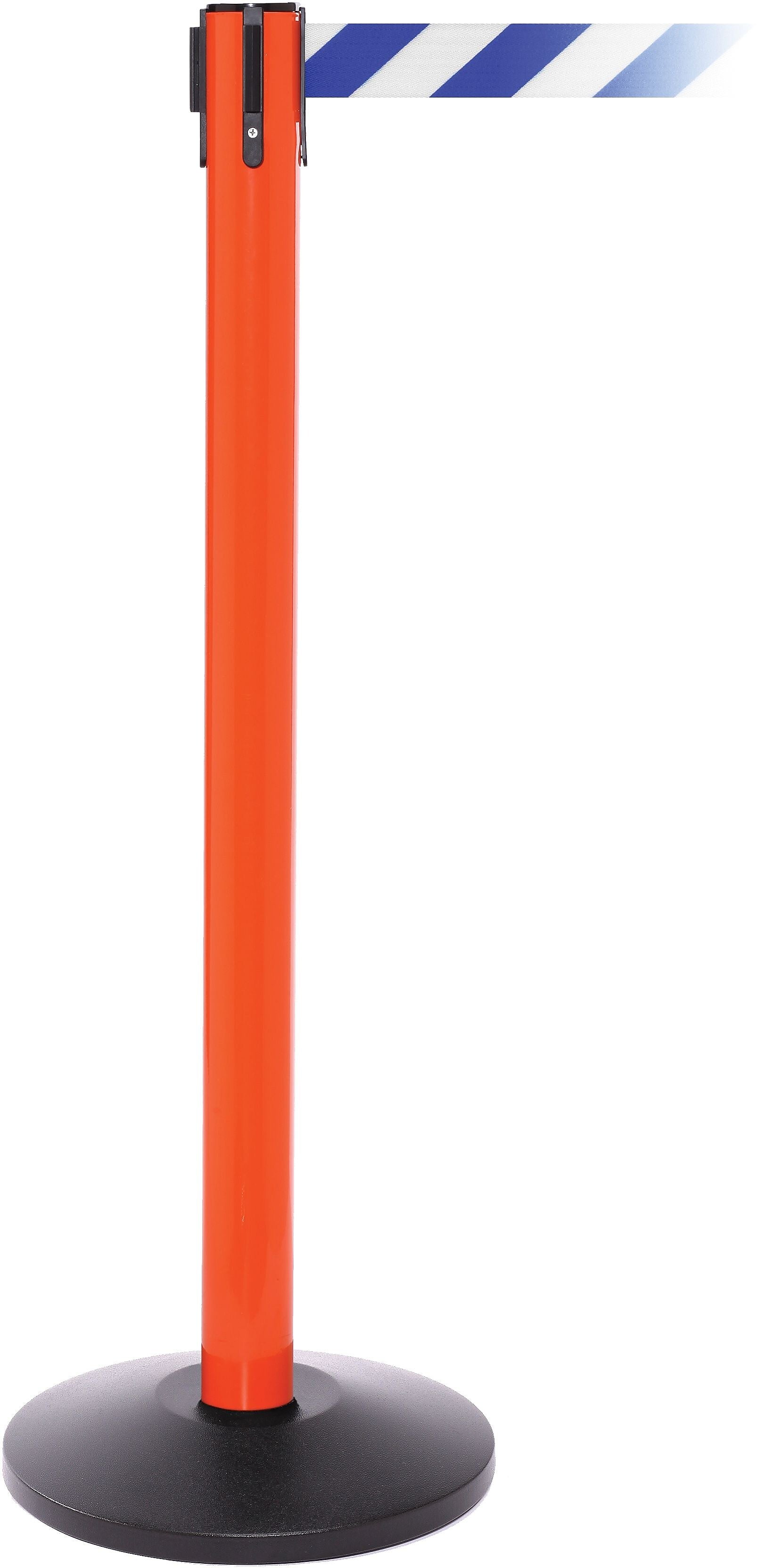 SafetyPro 250 Orange Retractable Belt Barrier with 11' Blue/White Belt