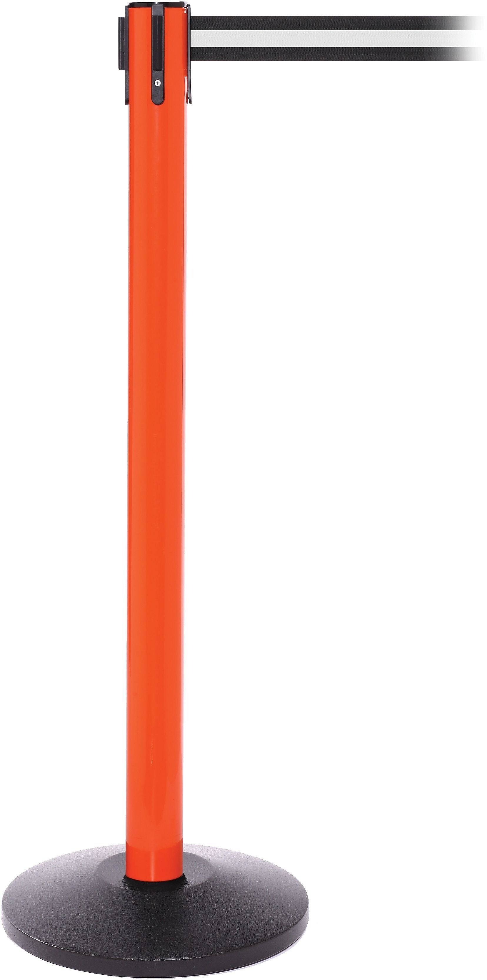 SafetyPro 250 Orange Retractable Belt Barrier with 11' Black/White Belt