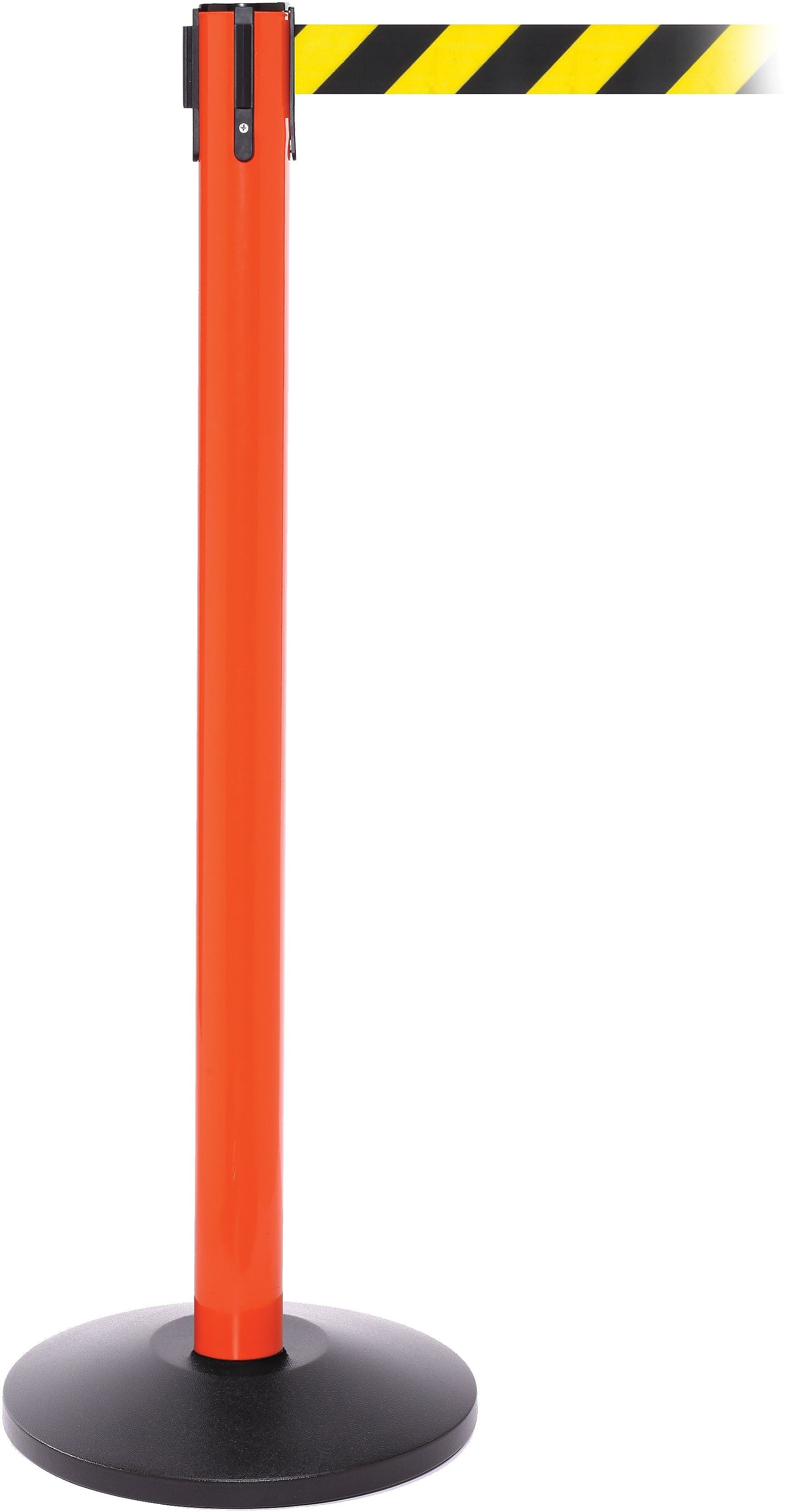 SafetyPro 250 Orange Retractable Belt Barrier with 11' Black/Yellow Belt