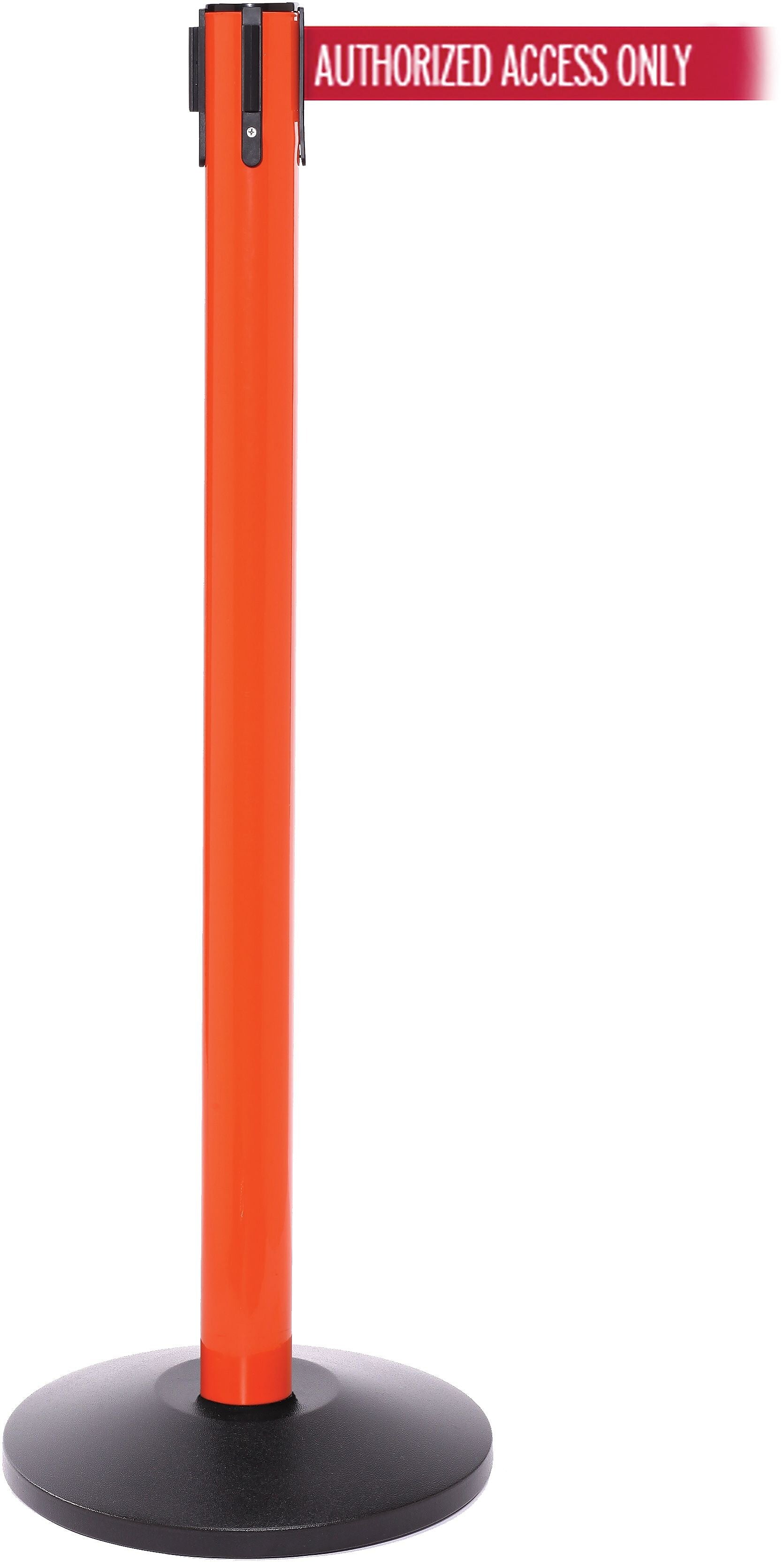 SafetyPro 250 Orange Retractable Belt Barrier with 11' AUTHORIZED ACCESS ONLY (SPRO250O-RWA)