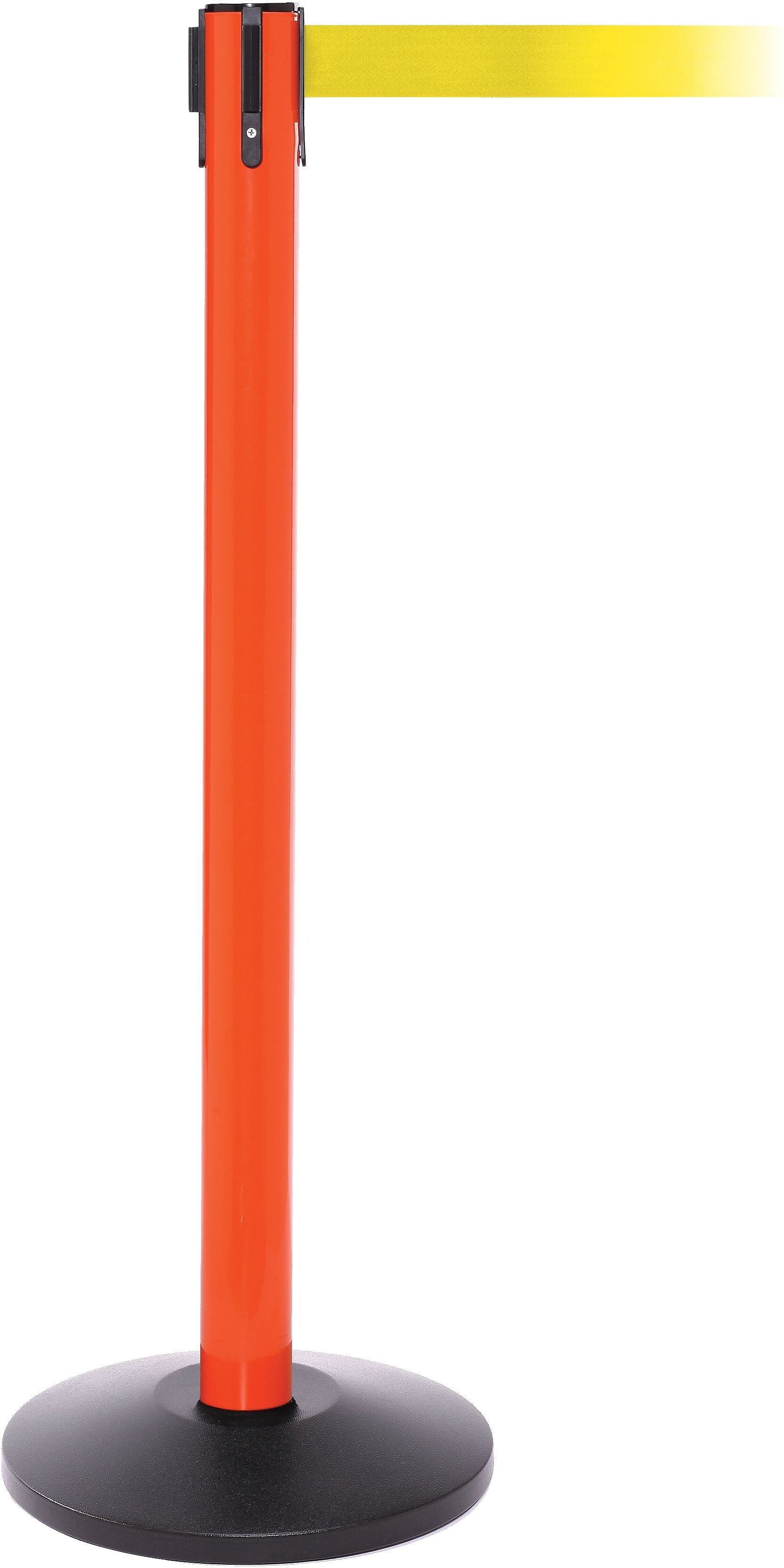 SafetyPro 250 Orange Retractable Belt Barrier with 11' Yellow Belt