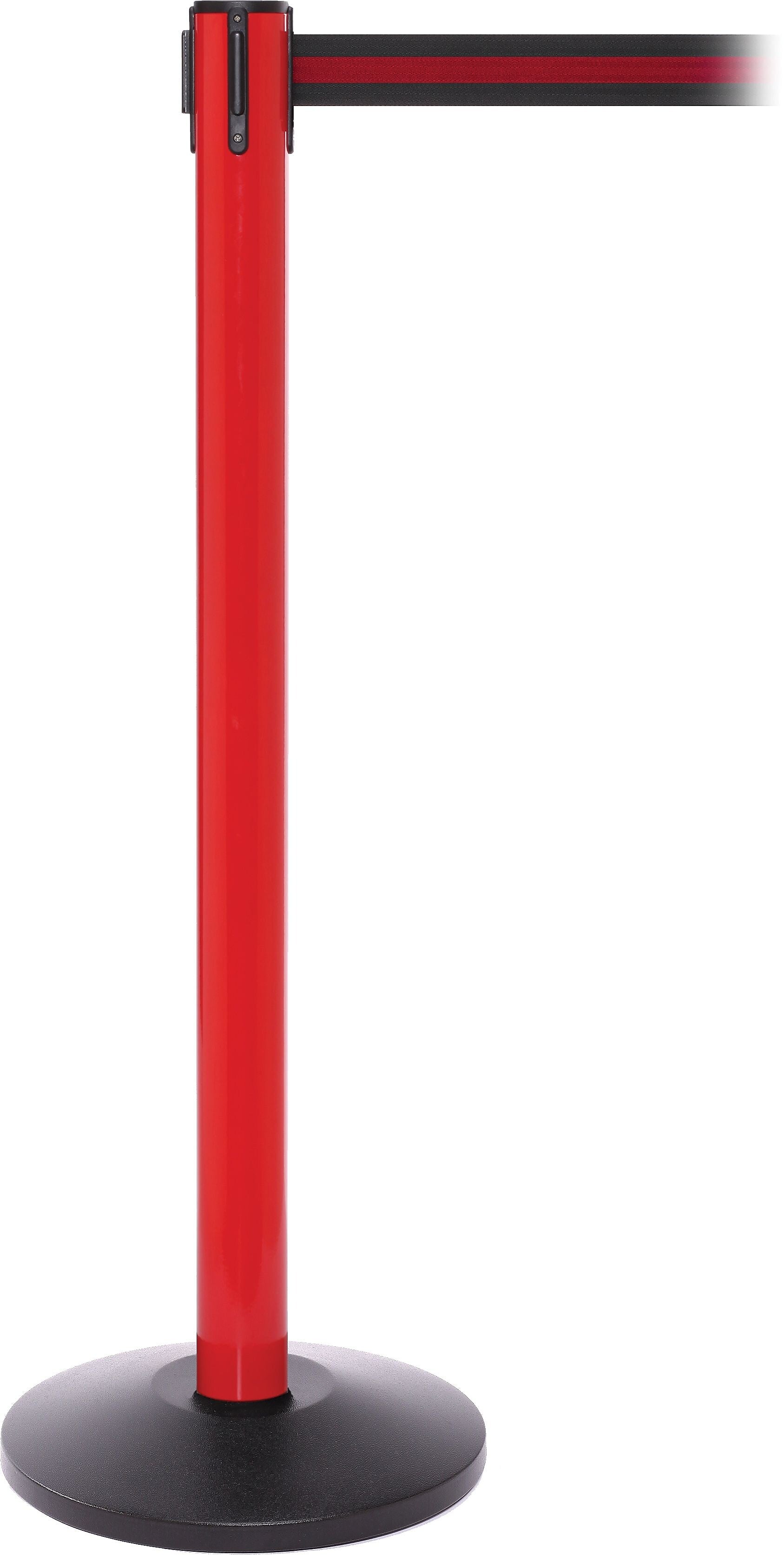 SafetyPro 250 Red Retractable Belt Barrier with 11' Black/Red Belt