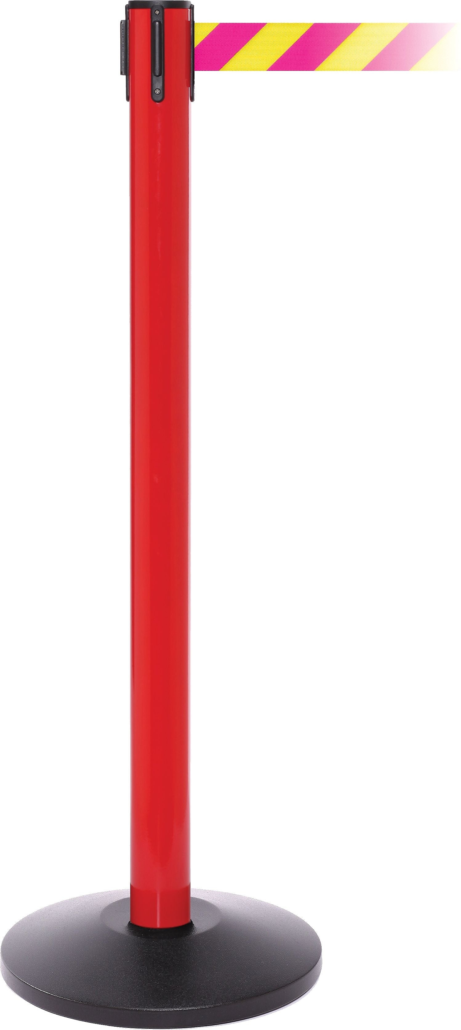 SafetyPro 250 Red Retractable Belt Barrier with 11' Yellow/Magenta Belt (SPRO250R-YM)