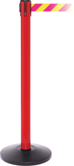 SafetyPro 250 Red Retractable Belt Barrier with 11' Yellow/Magenta Belt (SPRO250R-YM)