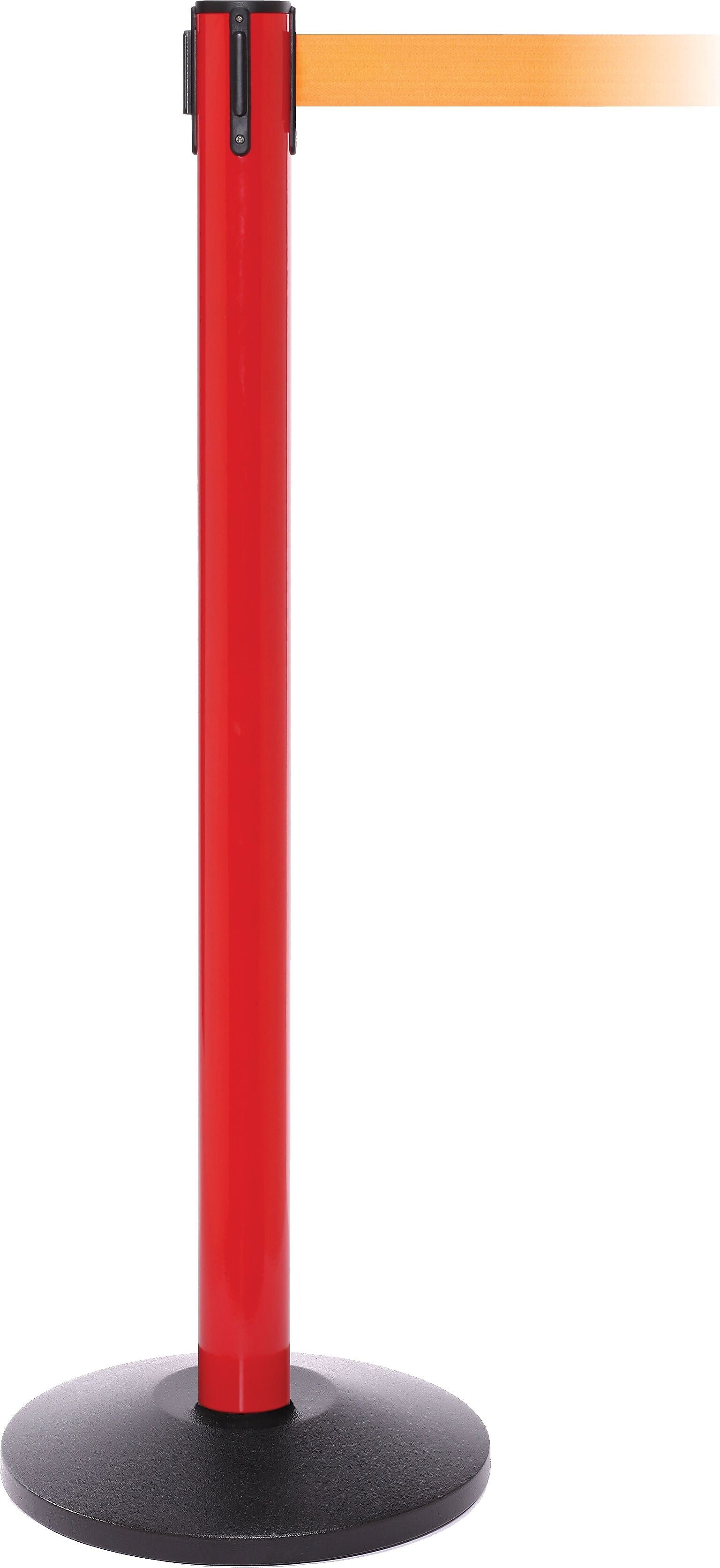 SafetyPro 250 Red Retractable Belt Barrier with 11' Orange Belt