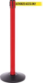 SafetyPro 250 Red Retractable Belt Barrier with 11' Yellow/Black AUTHORIZED Belt