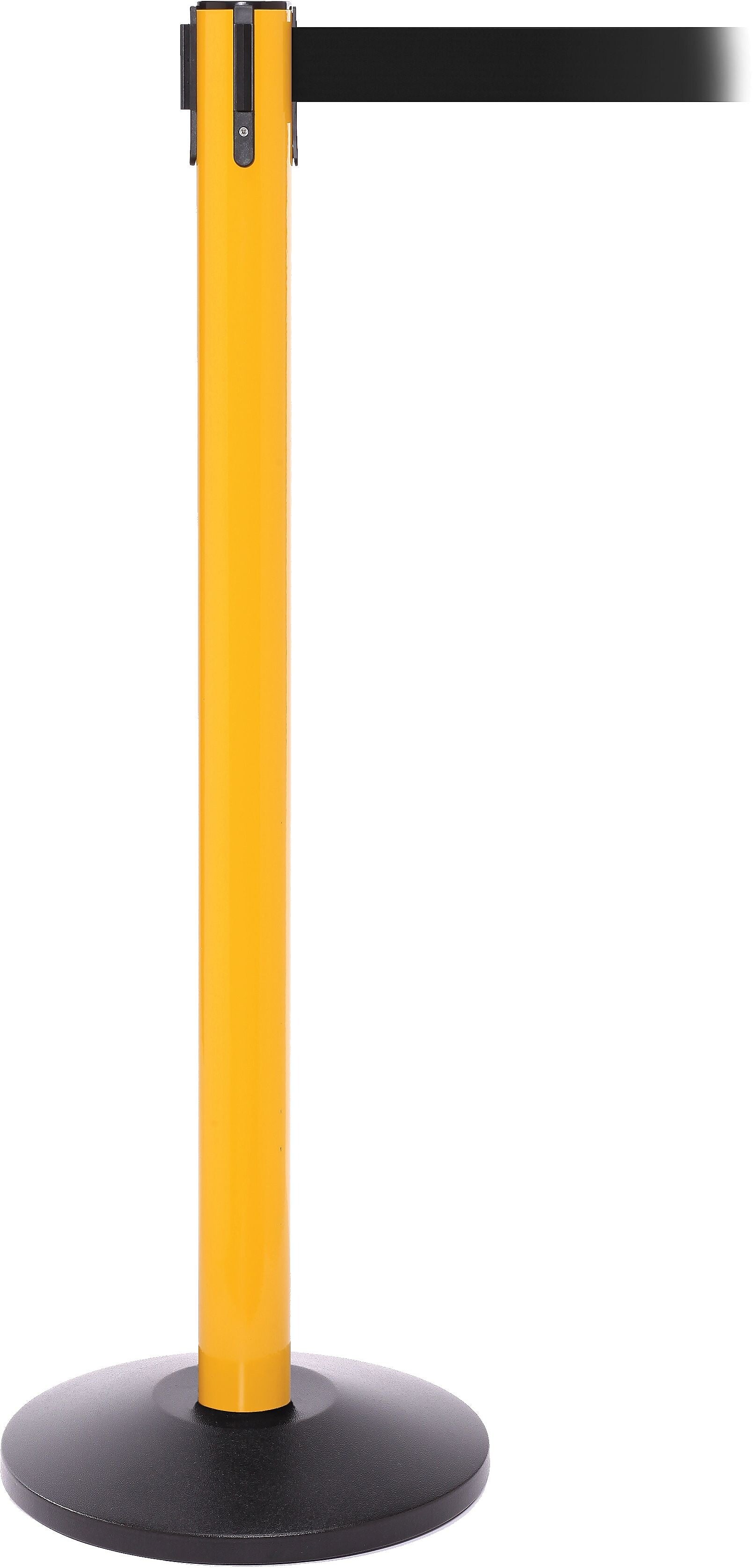 SafetyPro 250 Yellow Retractable Belt Barrier with 11' Black Belt (SPRO250Y-BK)