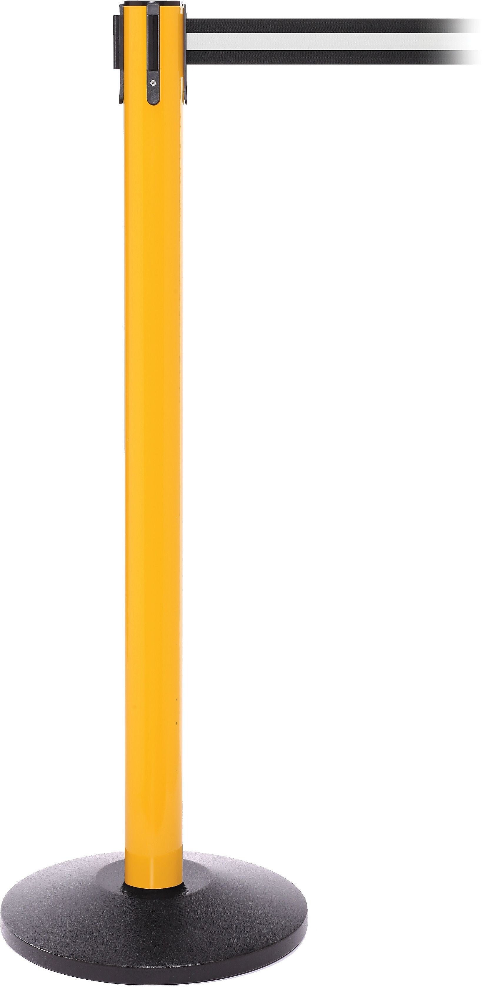 SafetyPro 250 Yellow Retractable Belt Barrier with 11' Black/White Belt