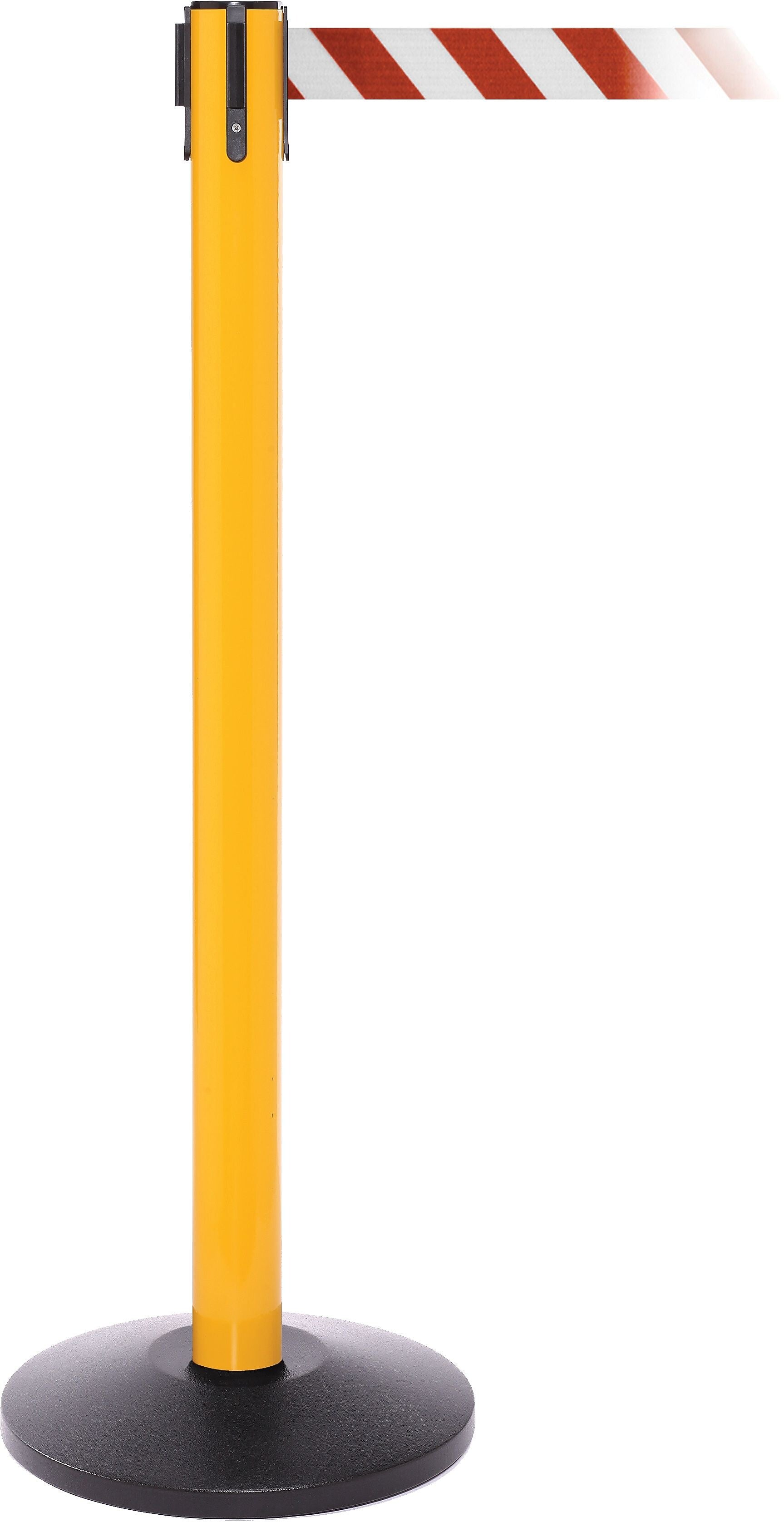 SafetyPro 250 Yellow Retractable Belt Barrier with 11' Red/White Belt