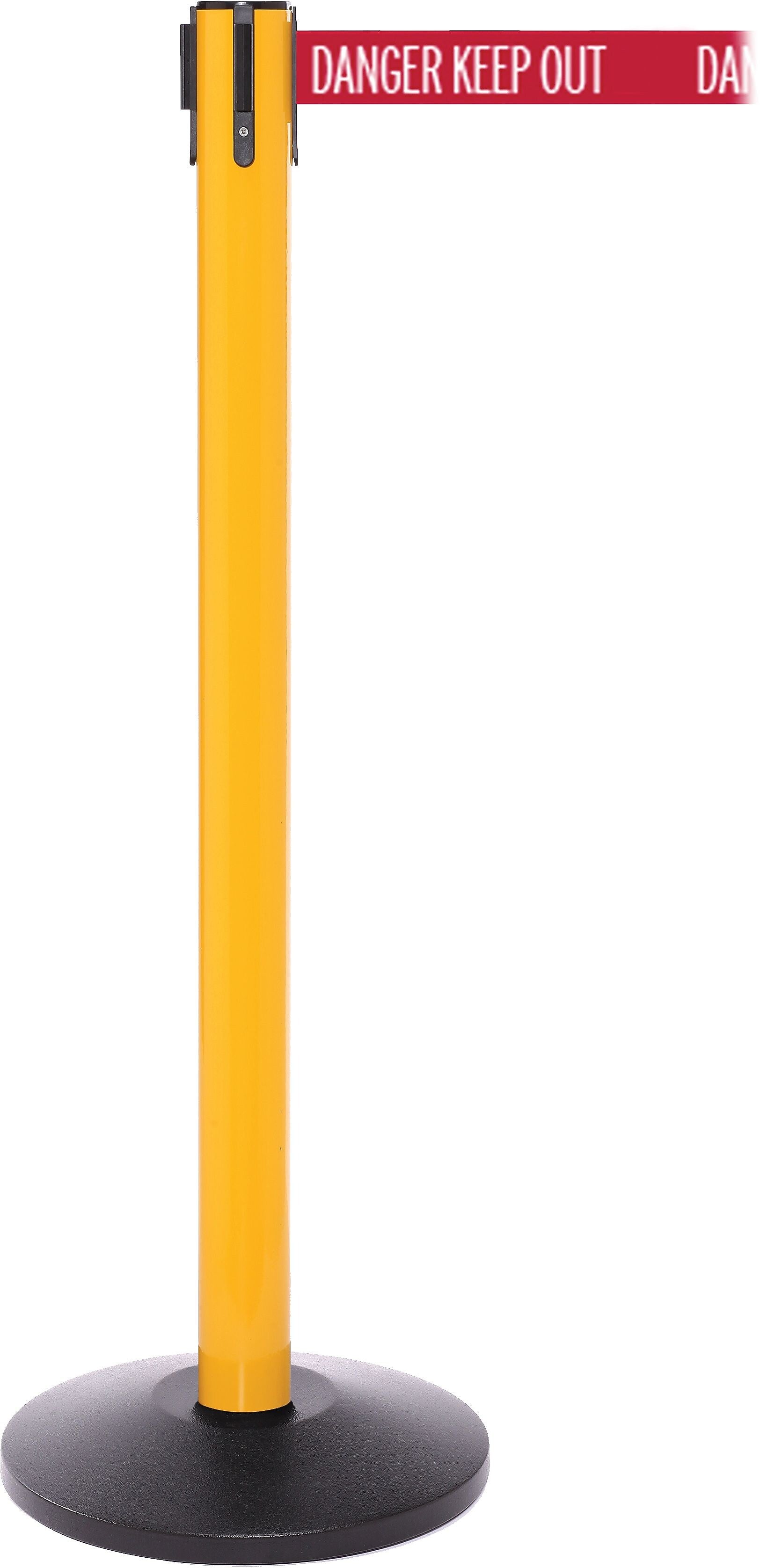 SafetyPro 250 Yellow Retractable Belt Barrier with 11', DANGER KEEP OUT (SPRO250Y-RWD)