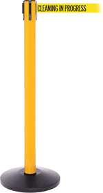 SafetyPro 250 Yellow Retractable Belt Barrier with 11' Yellow/Black CLEAN Belt