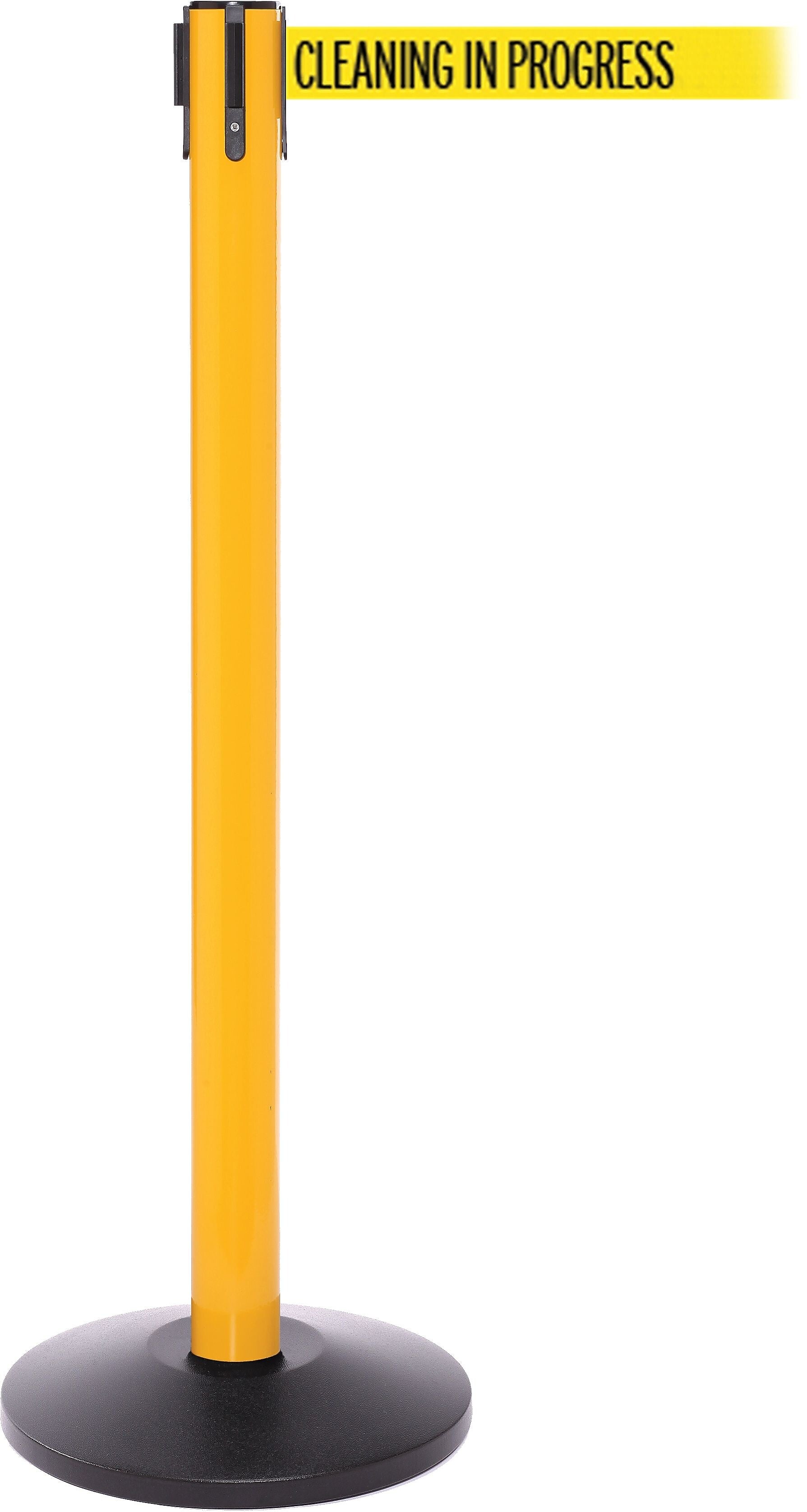 SafetyPro 250 Yellow Retractable Belt Barrier with 11' Yellow/Black CLEAN Belt