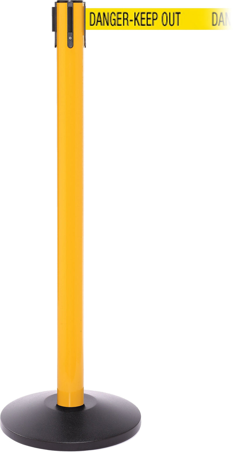 SafetyPro 250 Yellow Retractable Belt Barrier with 11' Yellow/Black DANGER Belt