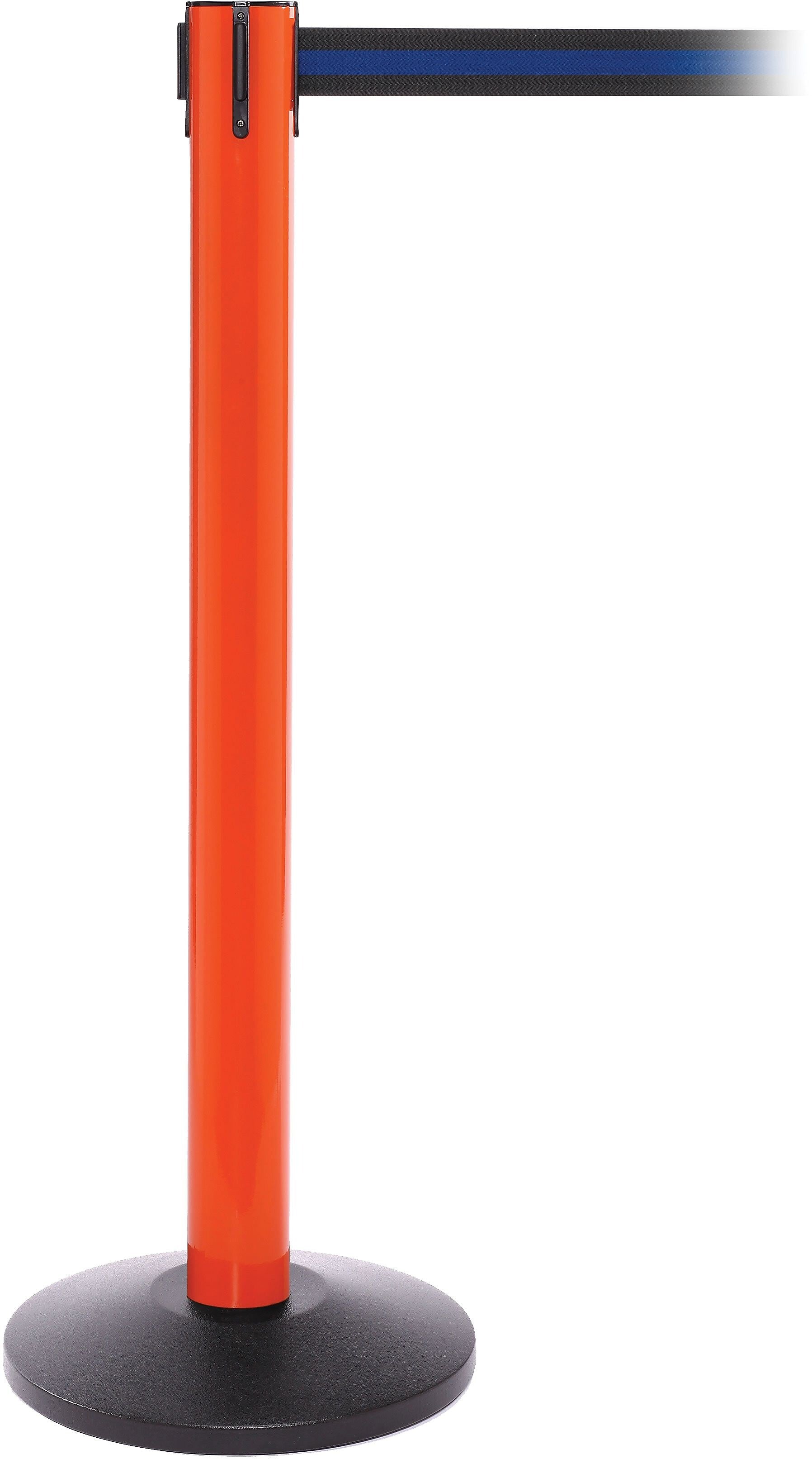 SafetyPro 300 Orange Retractable Belt Barrier with 16' Black/Blue Belt