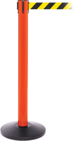 SafetyPro 300 Orange Retractable Belt Barrier with 16' Black/Yellow Belt