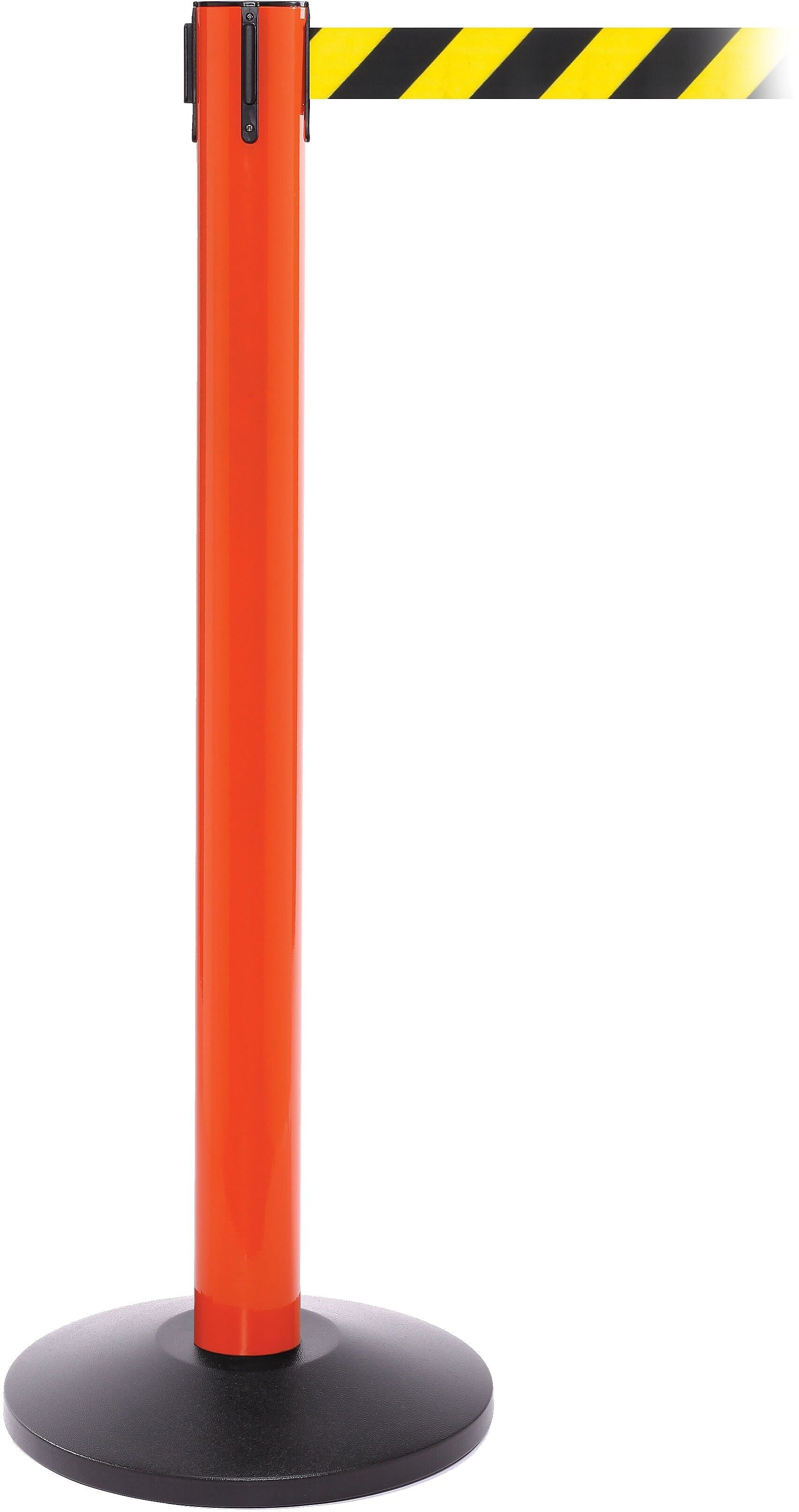 SafetyPro 300 Orange Retractable Belt Barrier with 16' Black/Yellow Belt
