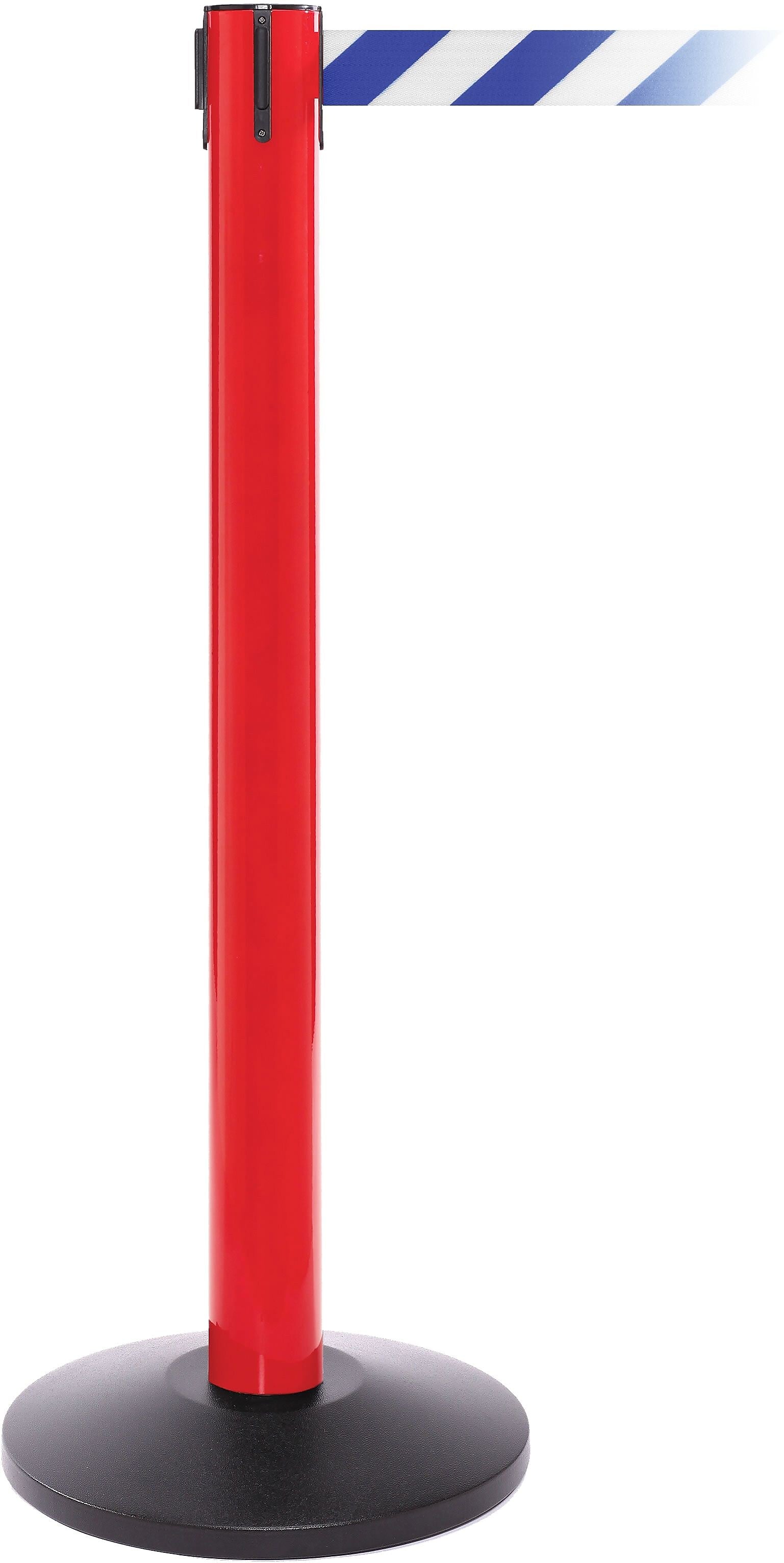 SafetyPro 300 Red Retractable Belt Barrier with 16' Blue/White Belt