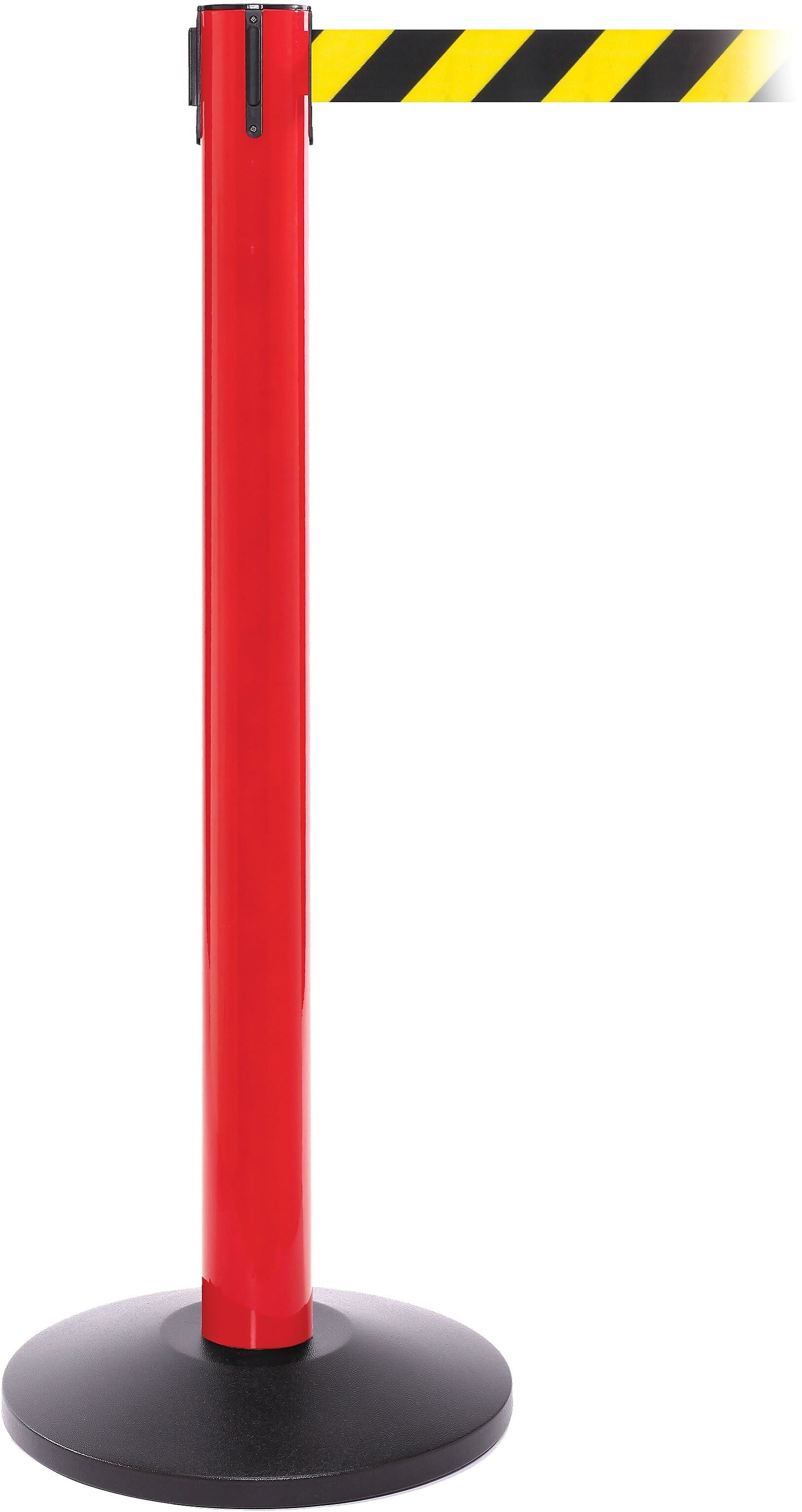 SafetyPro 300 Red Retractable Belt Barrier with 16' Black/Yellow Belt