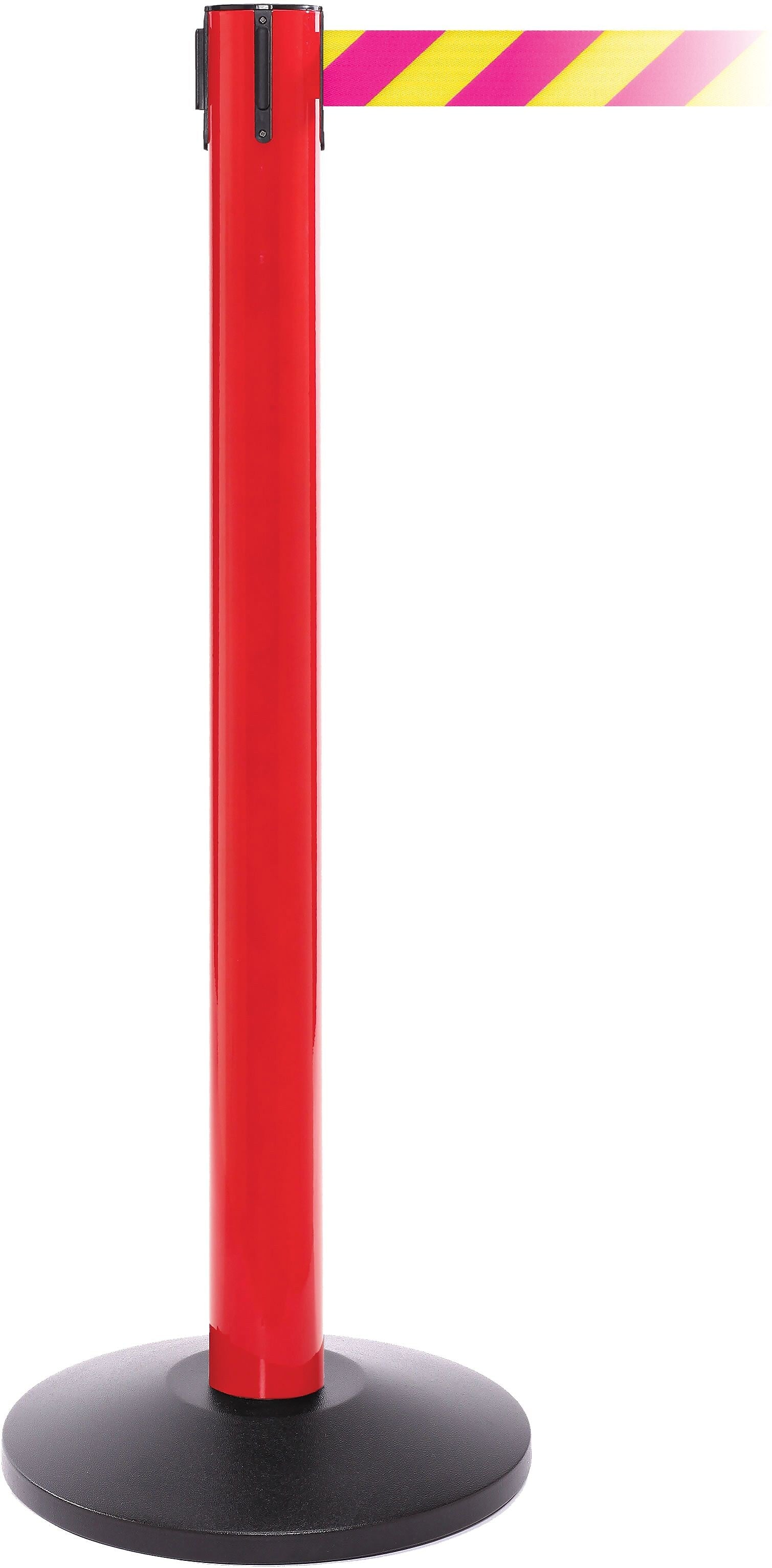 SafetyPro 300 Red Retractable Belt Barrier with 16' Yellow/Magenta Belt