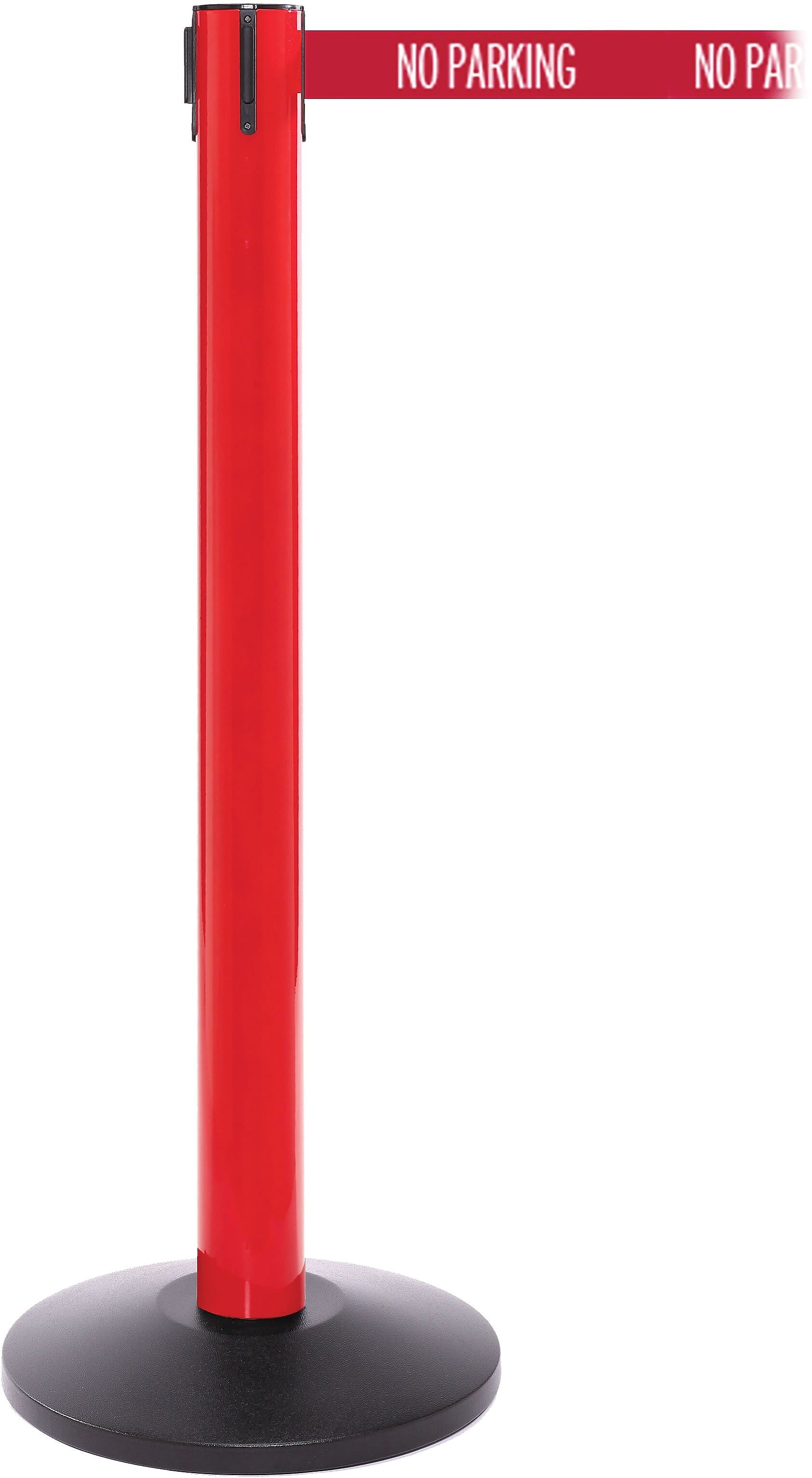 SafetyPro 300 Red Retractable Belt Barrier with 16' Red/White NO PARKING Belt