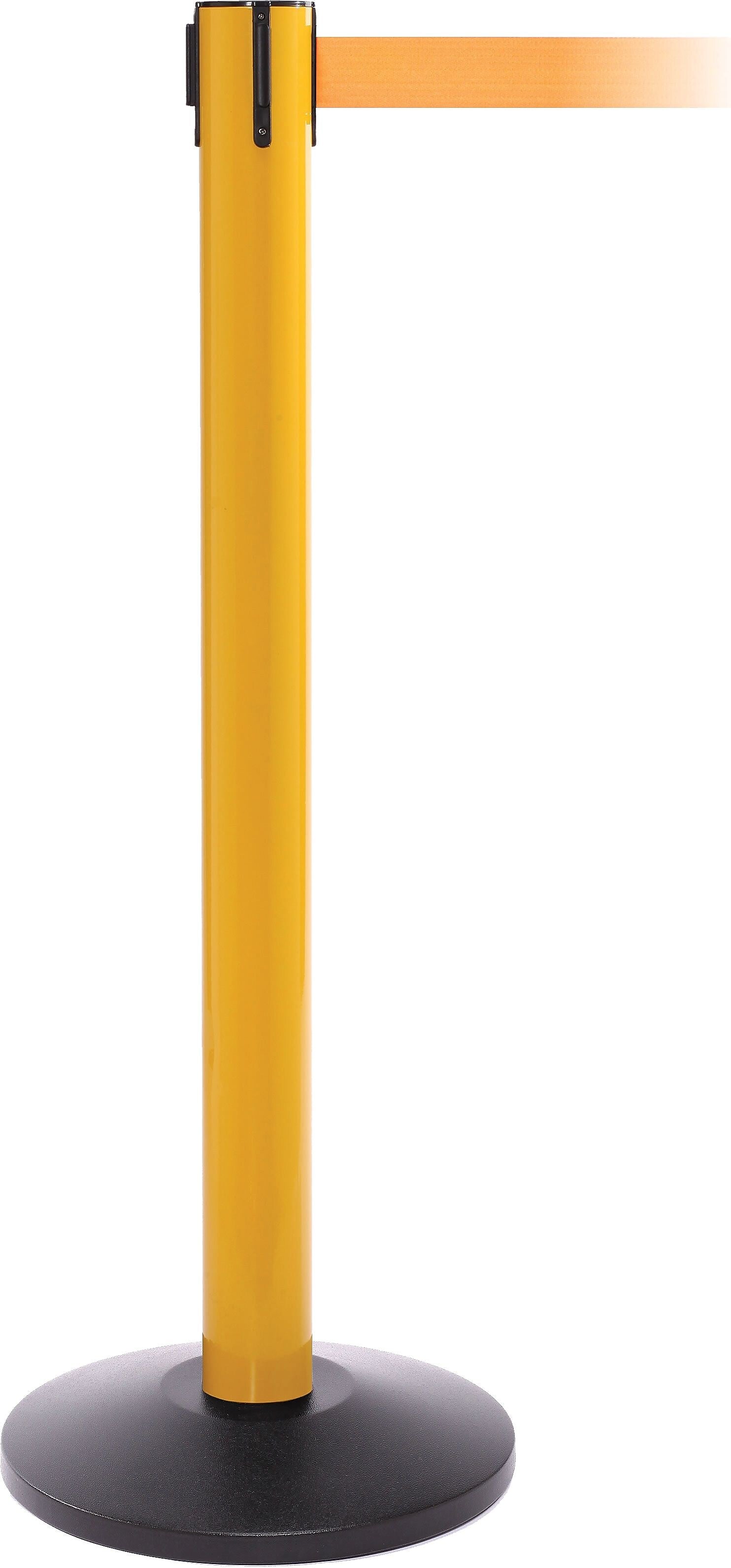 SafetyPro 300 Yellow Retractable Belt Barrier with 16' Orange Belt