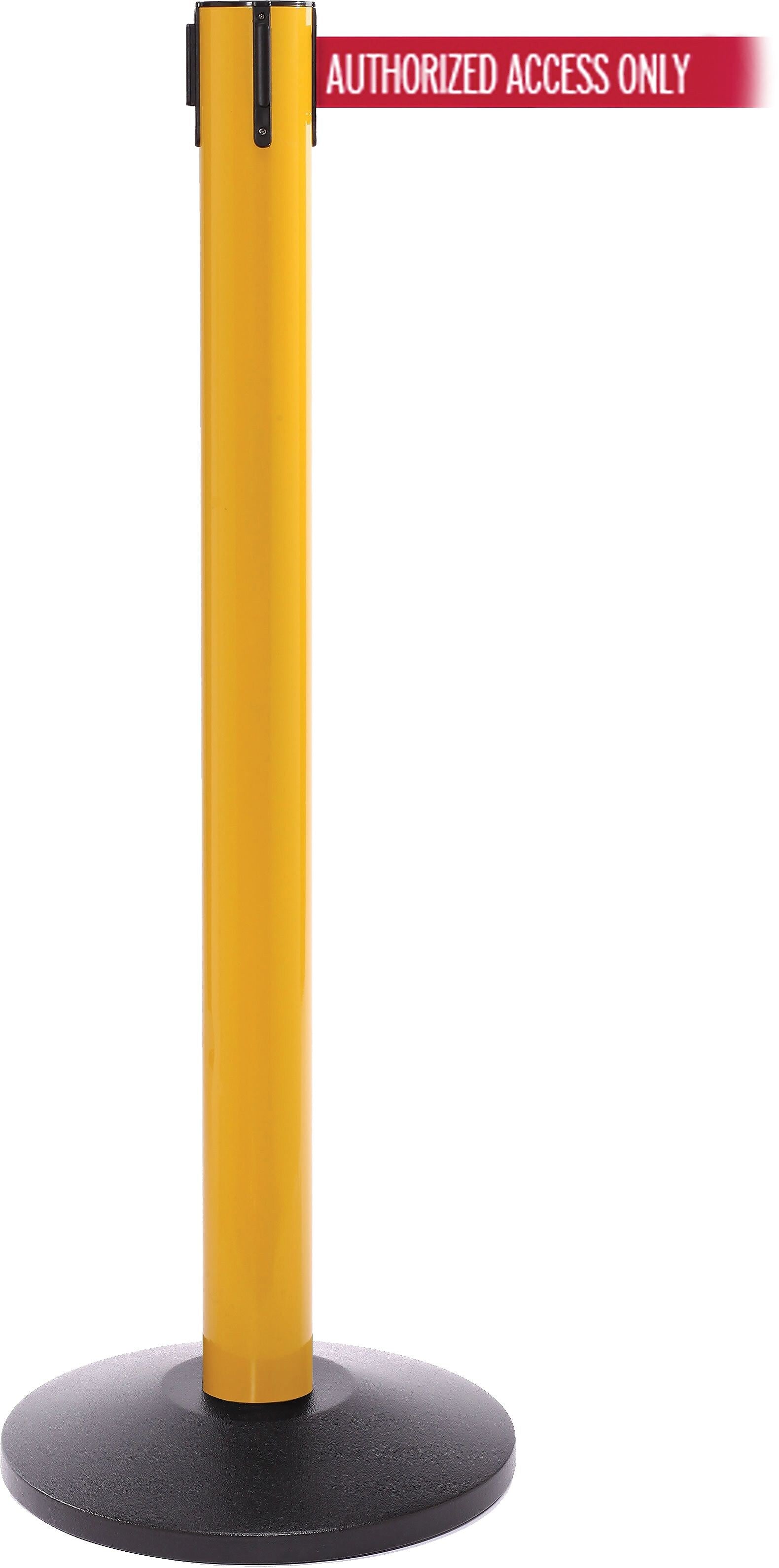 SafetyPro 300 Yellow Retractable Belt Barrier with 16' Red/White AUTHORIZED Belt