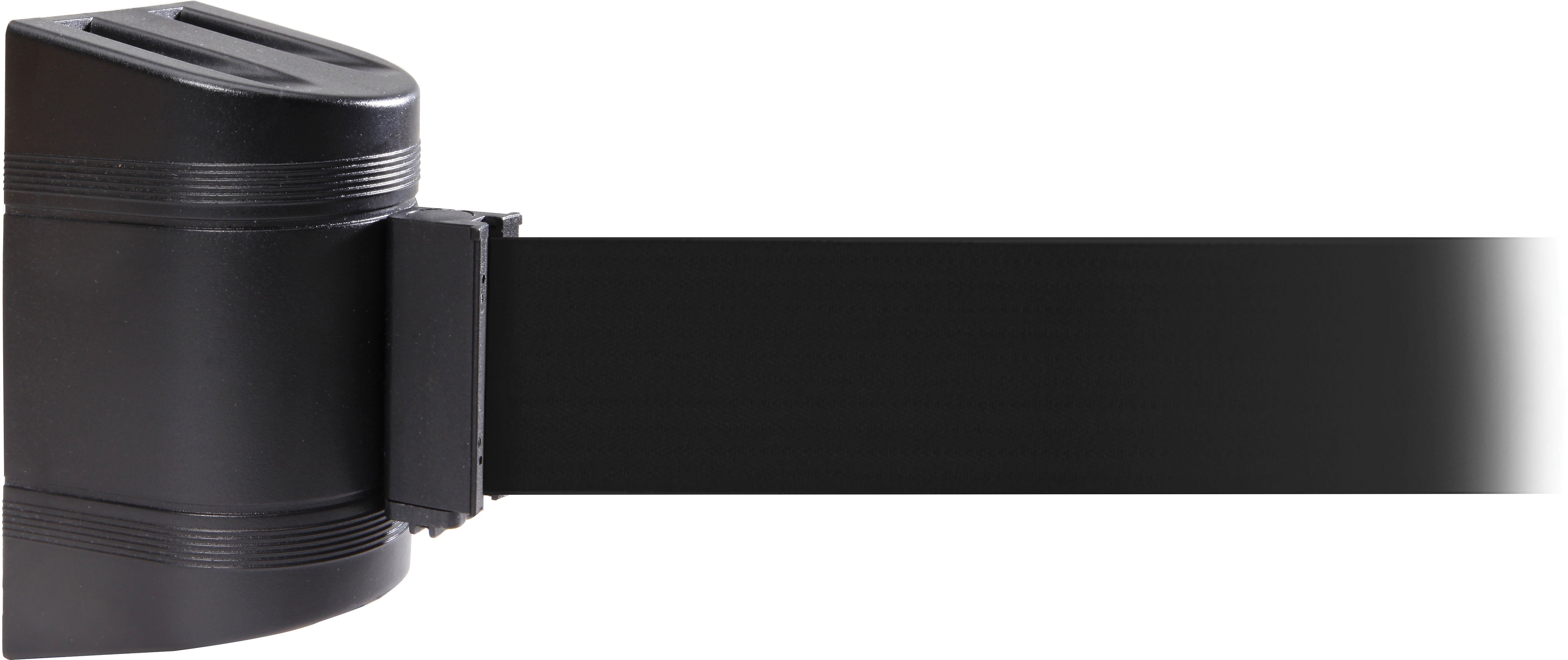 WallPro 300 Black Wall Mount Belt Barrier with 7.5' Black Belt