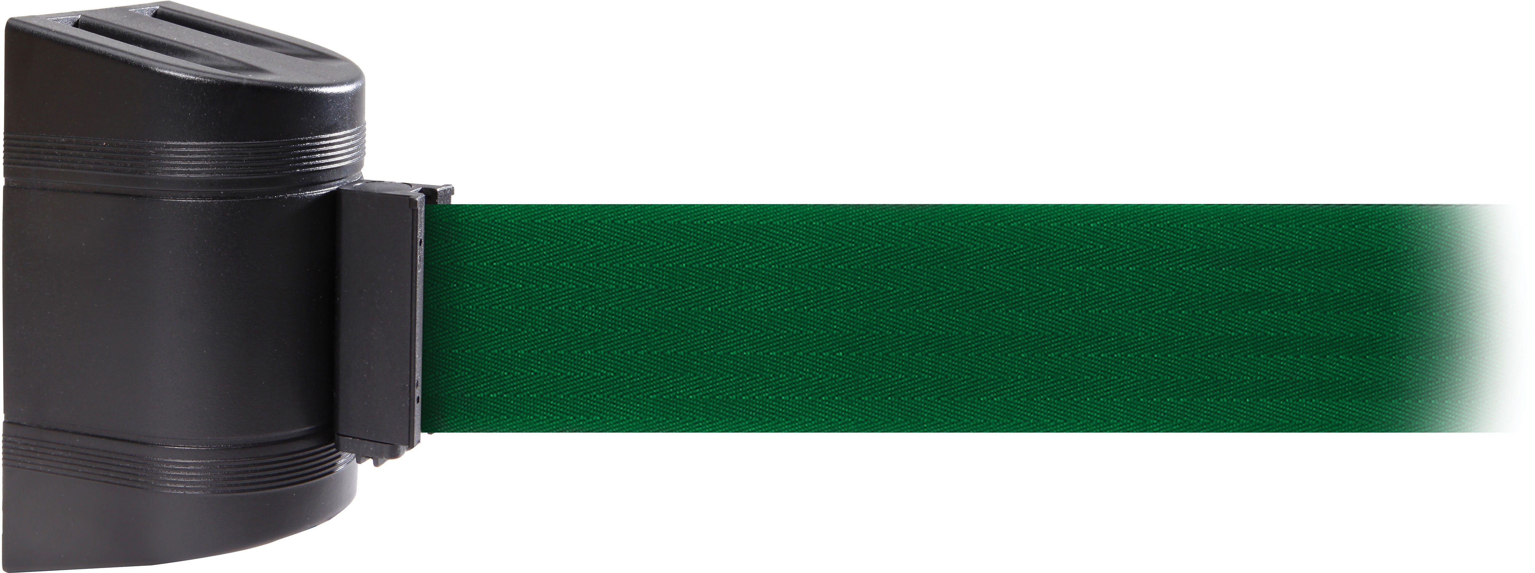 WallPro 300 Black Wall Mount Belt Barrier with 13' Green Belt
