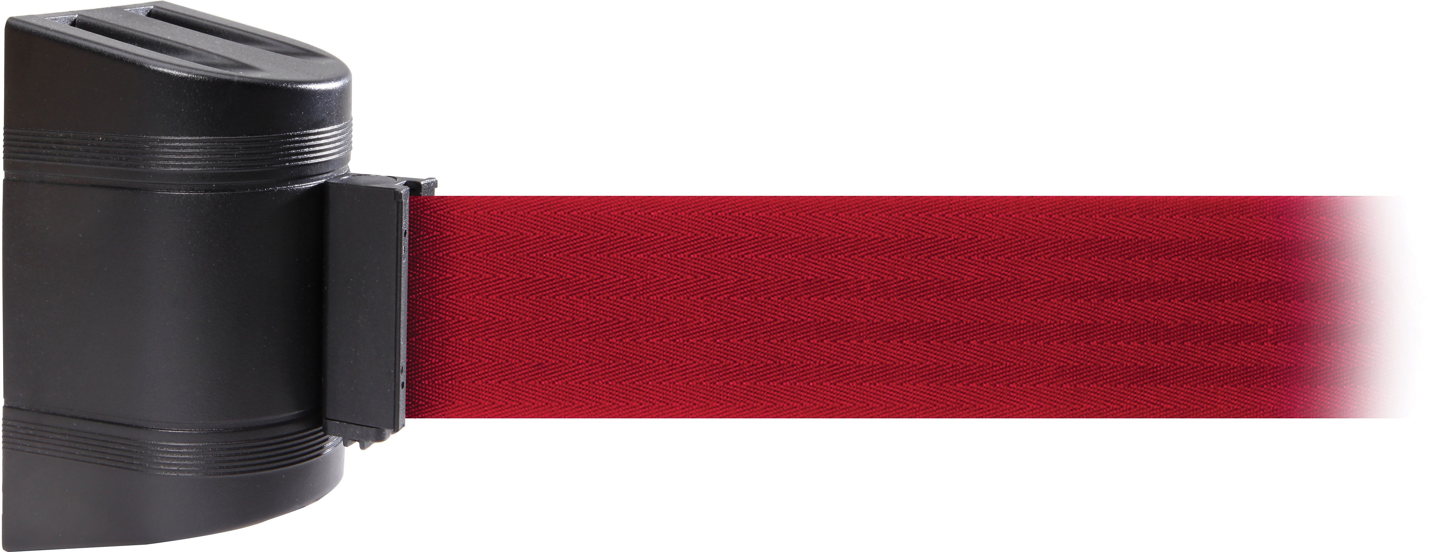 WallPro 300 Black Wall Mount Belt Barrier with 10' Red Belt (WP300B-RD100)