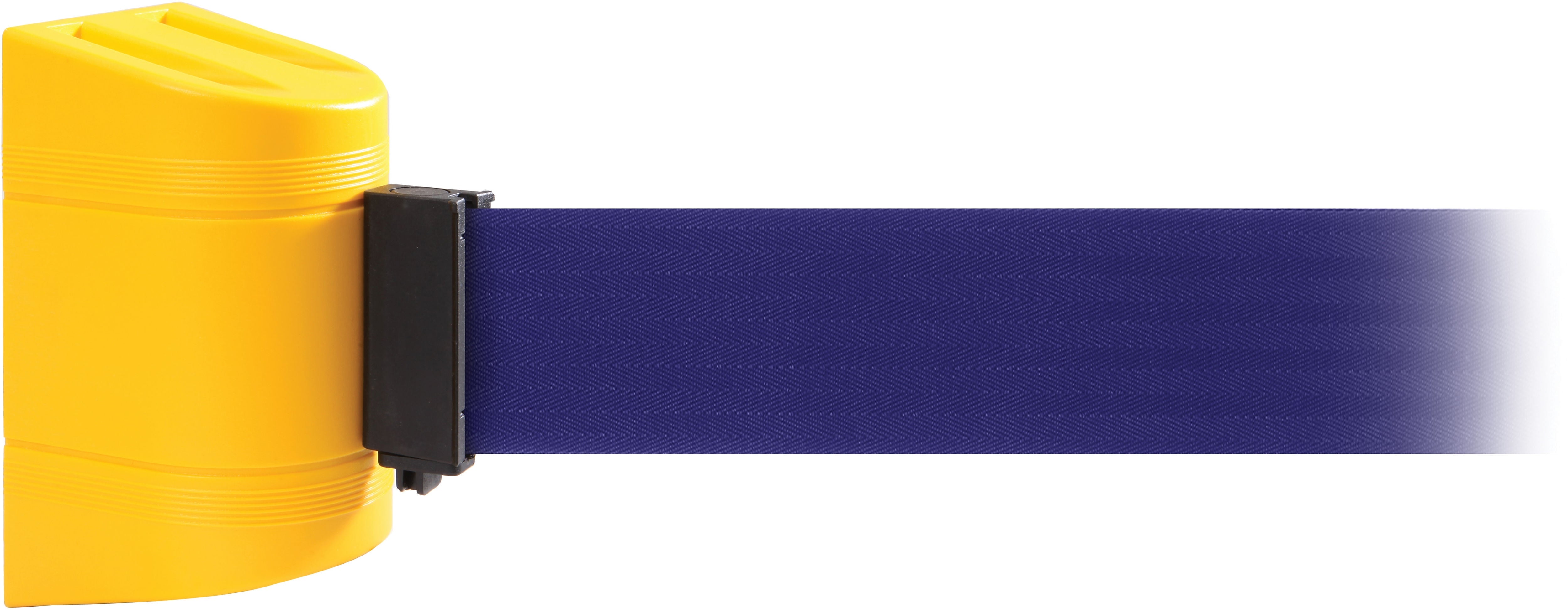 WallPro 300 Yellow Wall Mount Belt Barrier with 10' Blue Belt