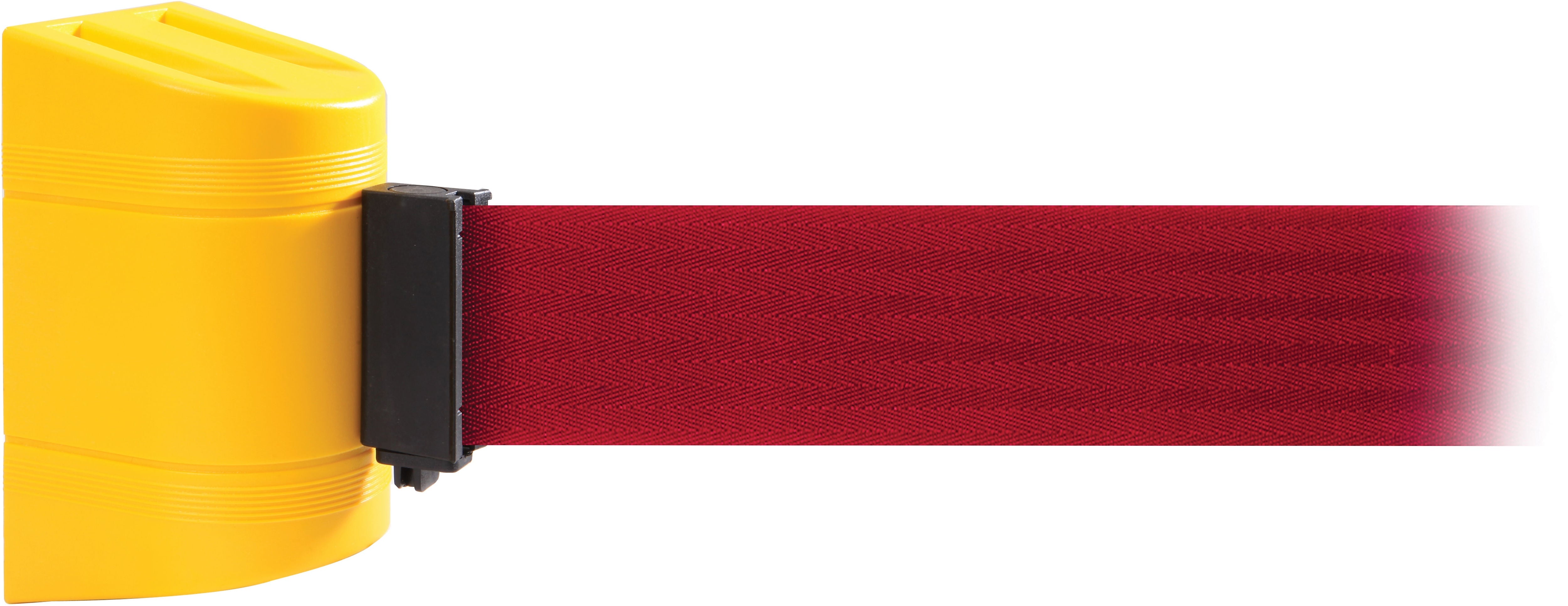 WallPro 300 Yellow Wall Mount Belt Barrier with 13' Red Belt