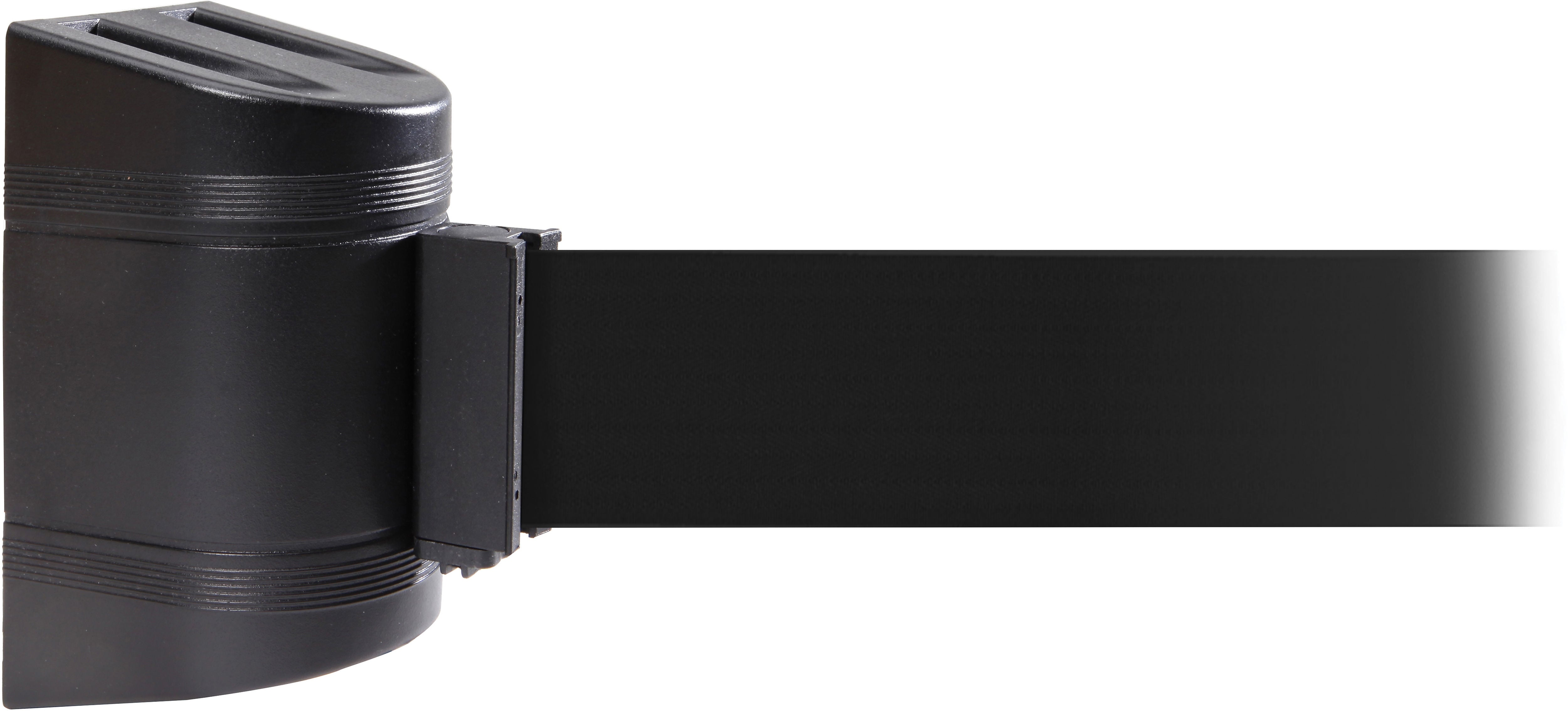 WallPro 450 Black Wall Mount Belt Barrier with 20' Black Belt (WP450B-BK200)