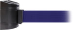 WallPro 450 Black Wall Mount Belt Barrier with 15' Blue Belt