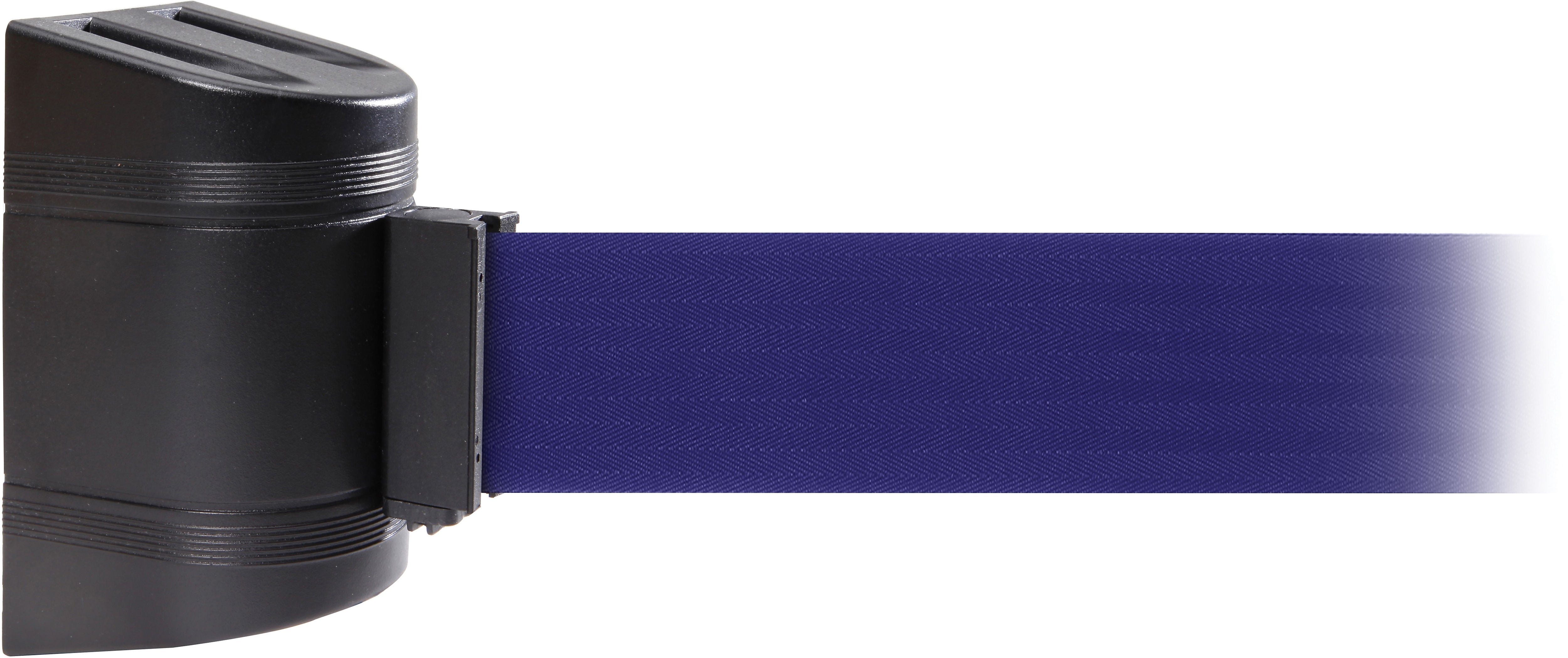 WallPro 450 Black Wall Mount Belt Barrier with 20' Blue Belt (WP450B-BL200)