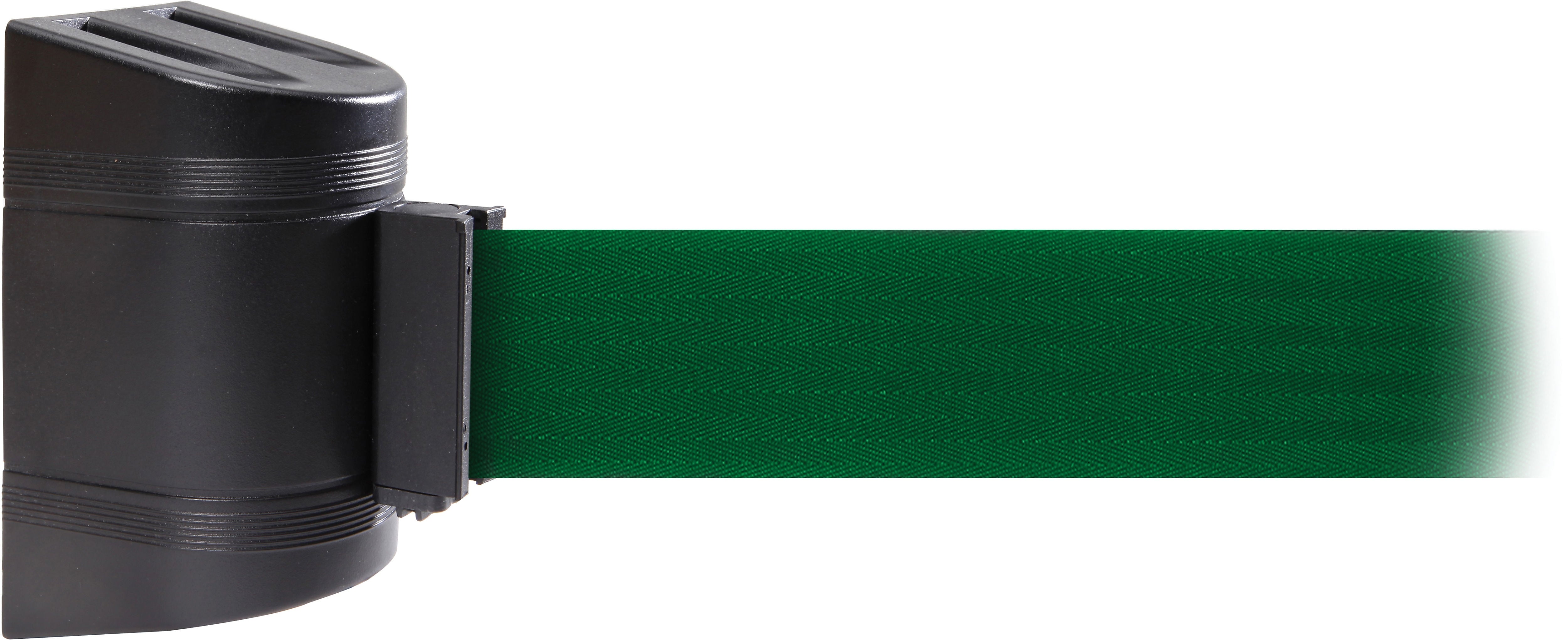 WallPro 450 Black Wall Mount Belt Barrier with 20' Green Belt