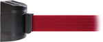 WallPro 450 Black Wall Mount Belt Barrier with 20' Red Belt