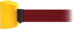 WallPro 450 Yellow Wall Mount Belt Barrier with 30' Maroon Belt