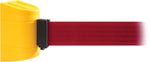 WallPro 450 Yellow Wall Mount Belt Barrier with 30' Red Belt (WP450Y-RD300)