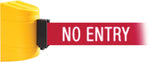 WallPro 450 Yellow Wall Mount Belt Barrier with 30' Red/White NO ENTRY Belt