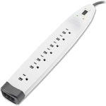 Belkin Home Series 7 Outlet Home/Office, 6 ft. Cord, 2320 Joules (BE107200-06)