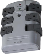 Belkin Pivot Plug 6-Outlet Surge Protector, 1080 Joules, Gray (K85869)
