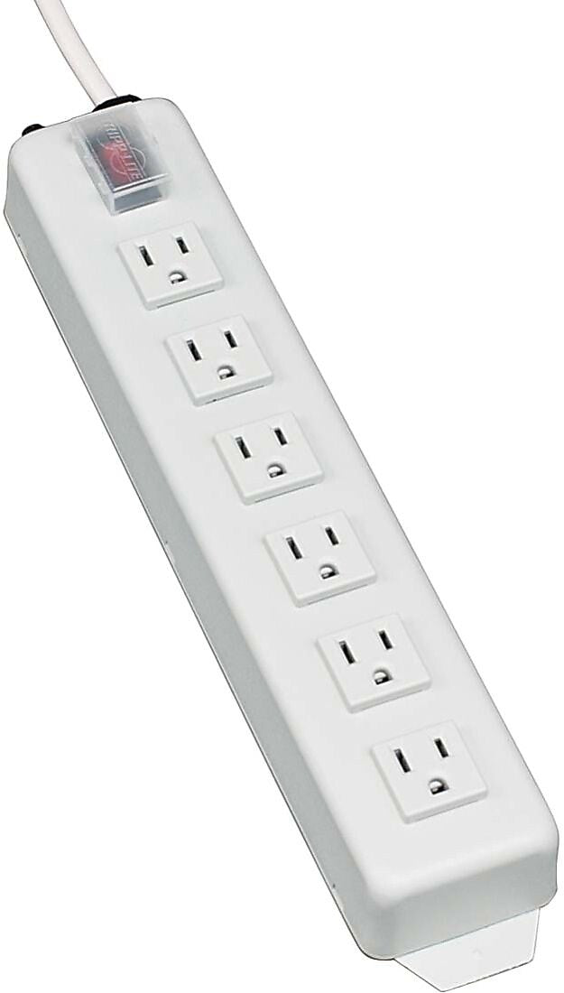 Tripp Lite Power It 6-Outlet Power, 15', White (TLM615NC)