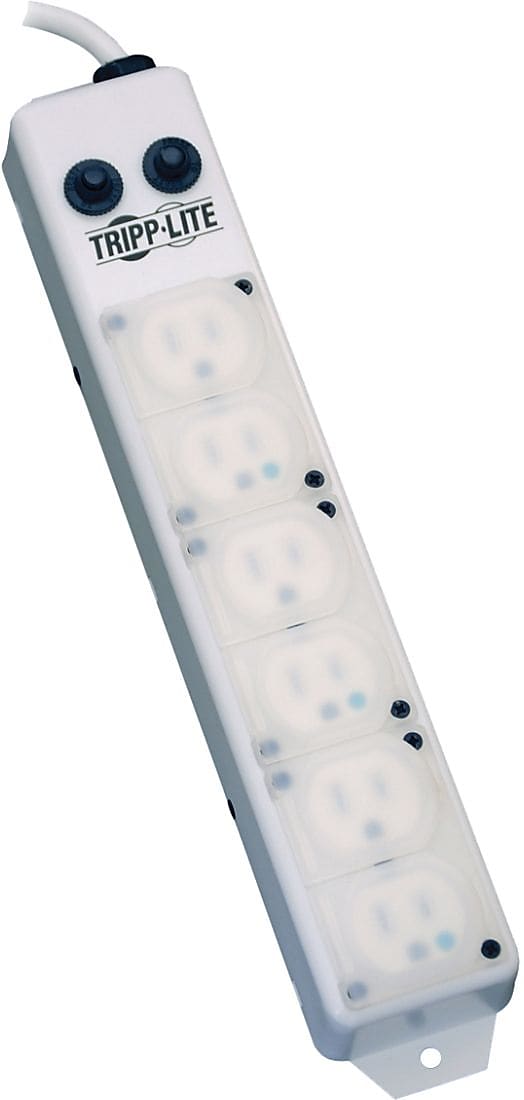 Tripp Lite Power Strip Medical Hospital Grade UL1363A, 6 Outlet 15A 7ft Cord