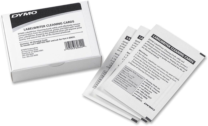 DYMO 60622 Labeler Accessory, 10 Cleaning Cards/Pack