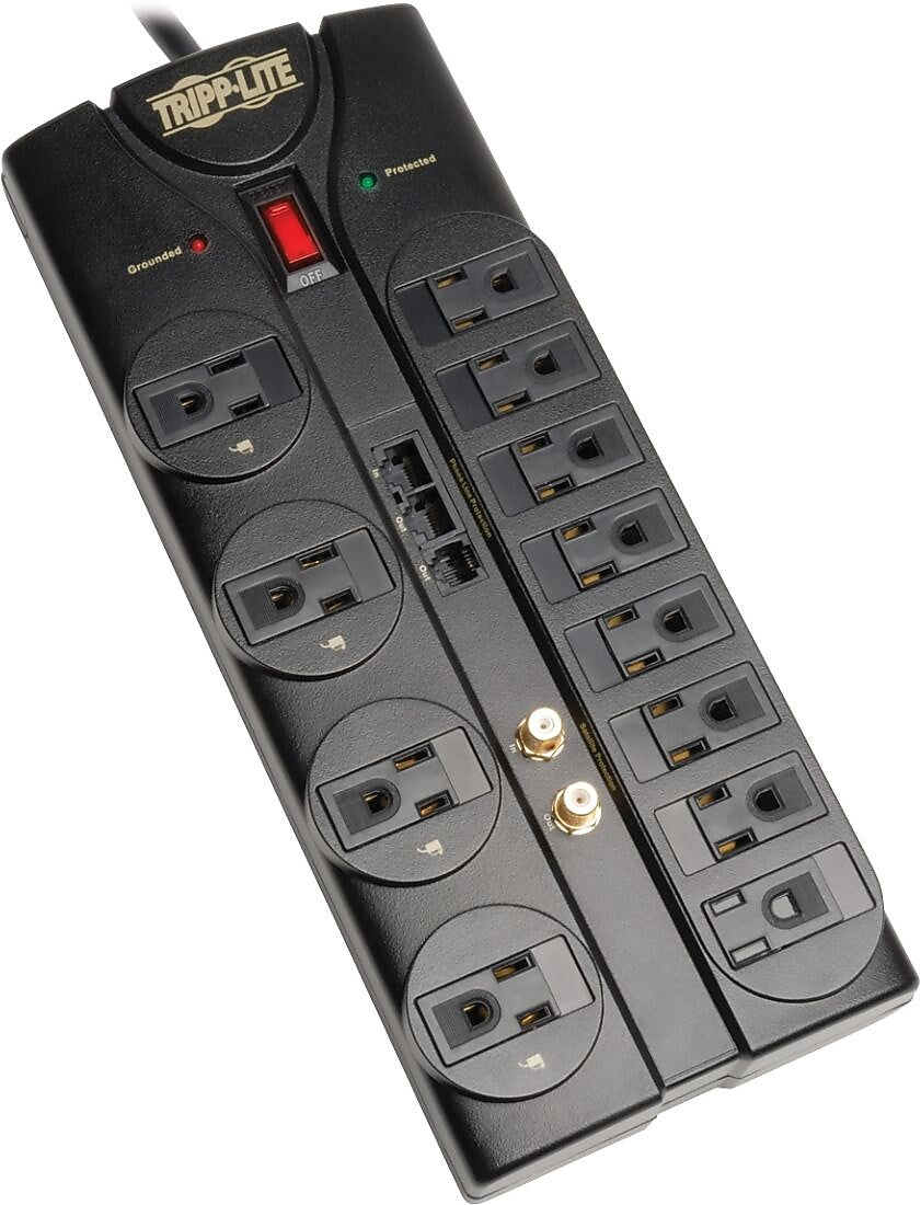 Tripp Lite 12 Outlet Surge Suppressor, 8' Cord, 2880 Joules (TLP1208SAT)