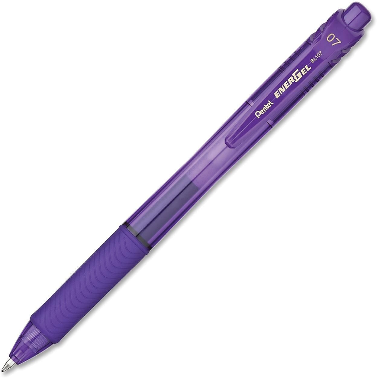 Pentel® EnerGel-X® Retractable Roller Gel Pen, 0.7 mm, Violet, 1/Dozen (BL107V)