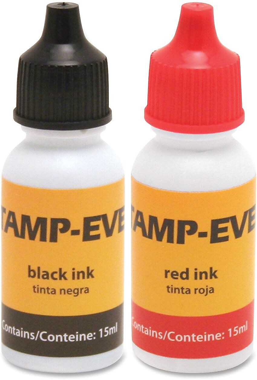 U.S. Stamp & Sign Traditional Felt Stamp Pads, 2 3/8" x 4", Red/Black