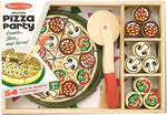 Melissa & Doug Wooden Pizza Party Play Food Set, 36 Pieces (167)
